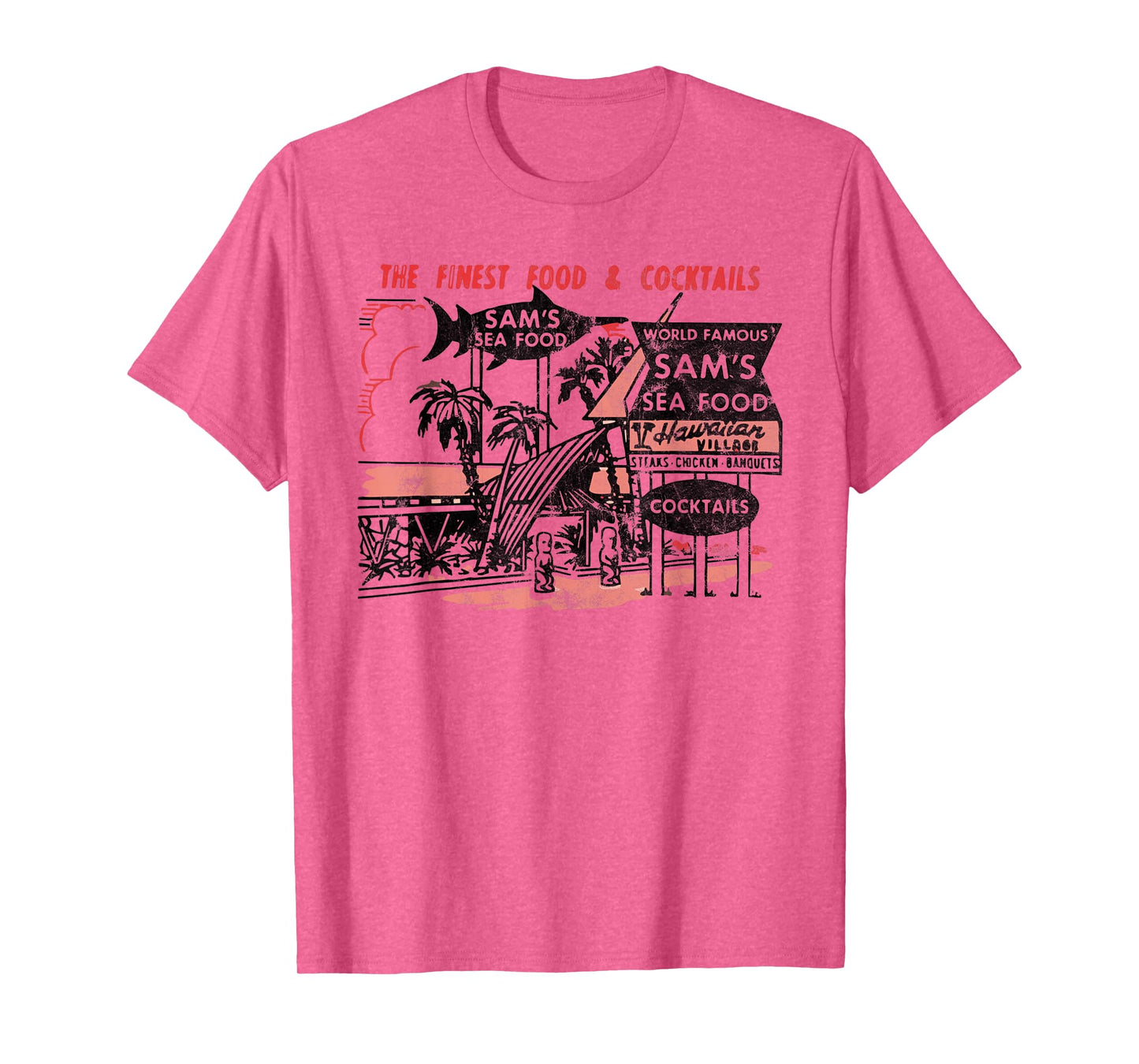 Vintage Sam’s Seafood Tiki Bar 60s Style Polynesian Lounge T-Shirt