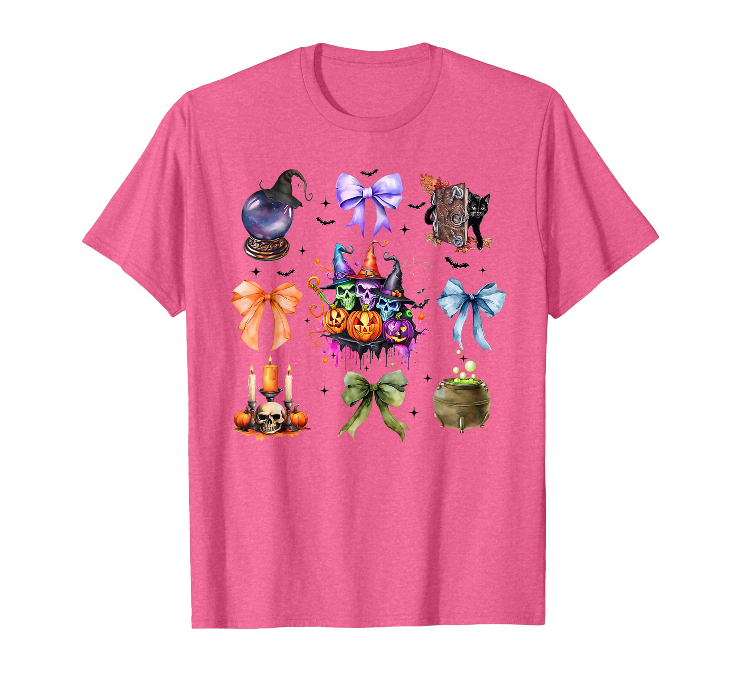 Spooky Season Coquette Bow Halloween Vibes Decorations Women T-Shirt