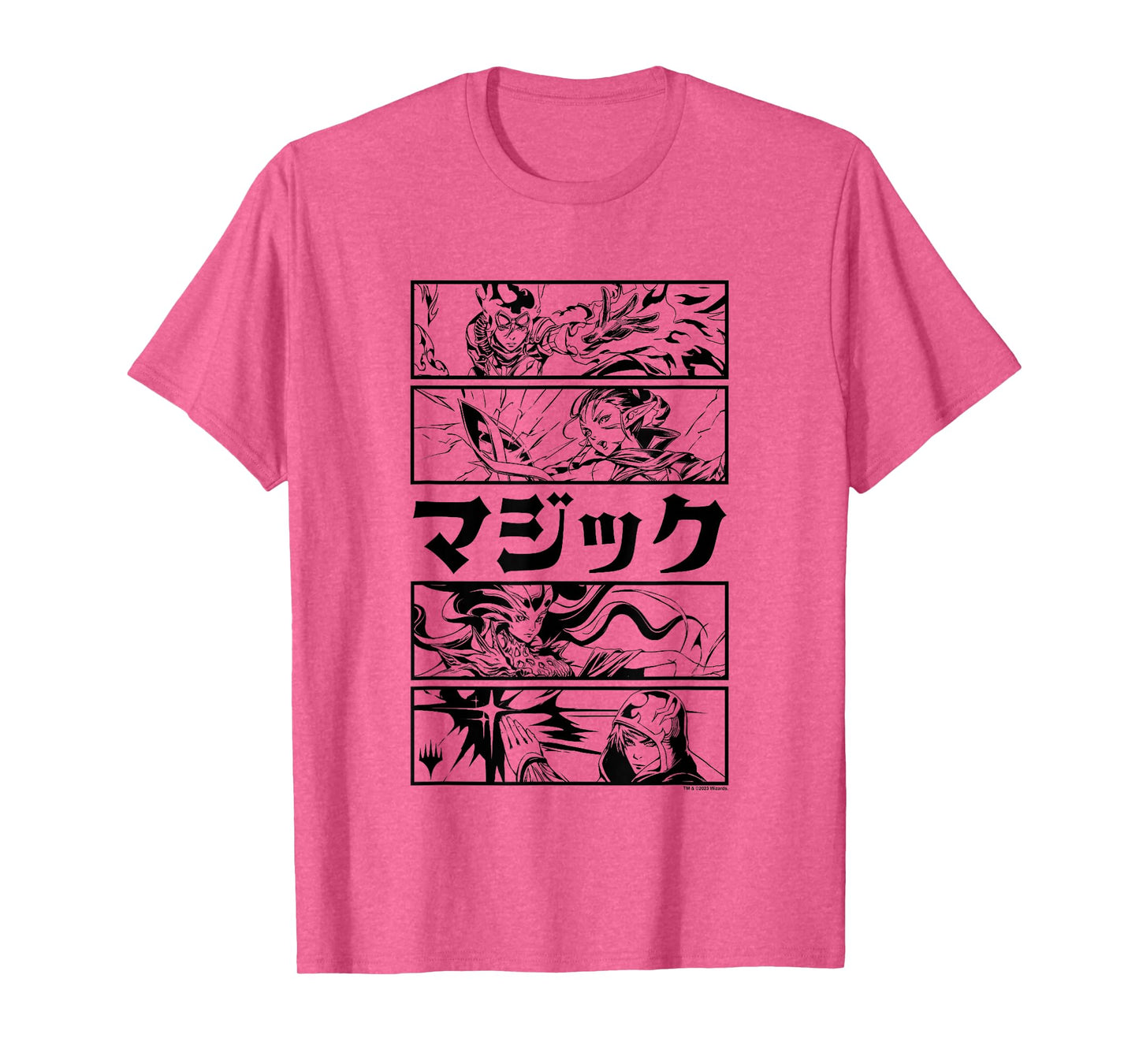Magic: The Gathering Planeswalker Black & White Kanji Panels T-Shirt
