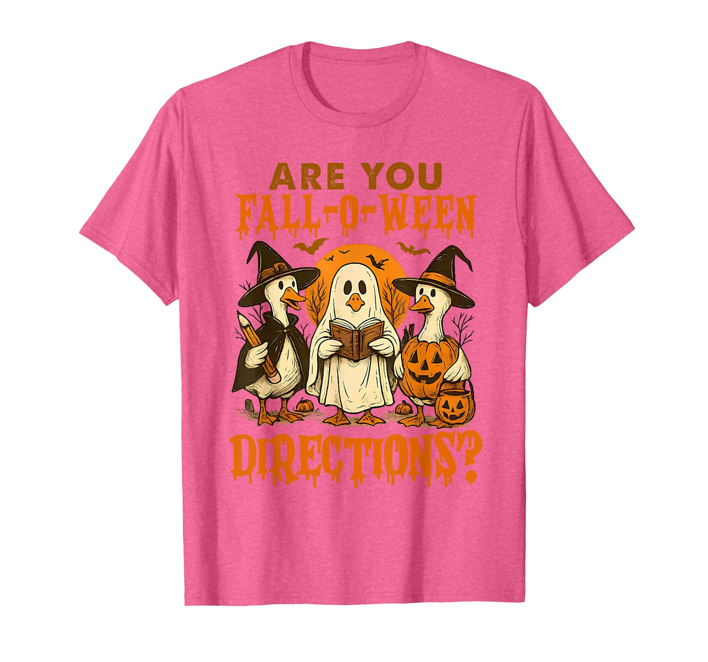 are You Fall-O-Ween Directions Halloween Silly Goose Witch T-Shirt