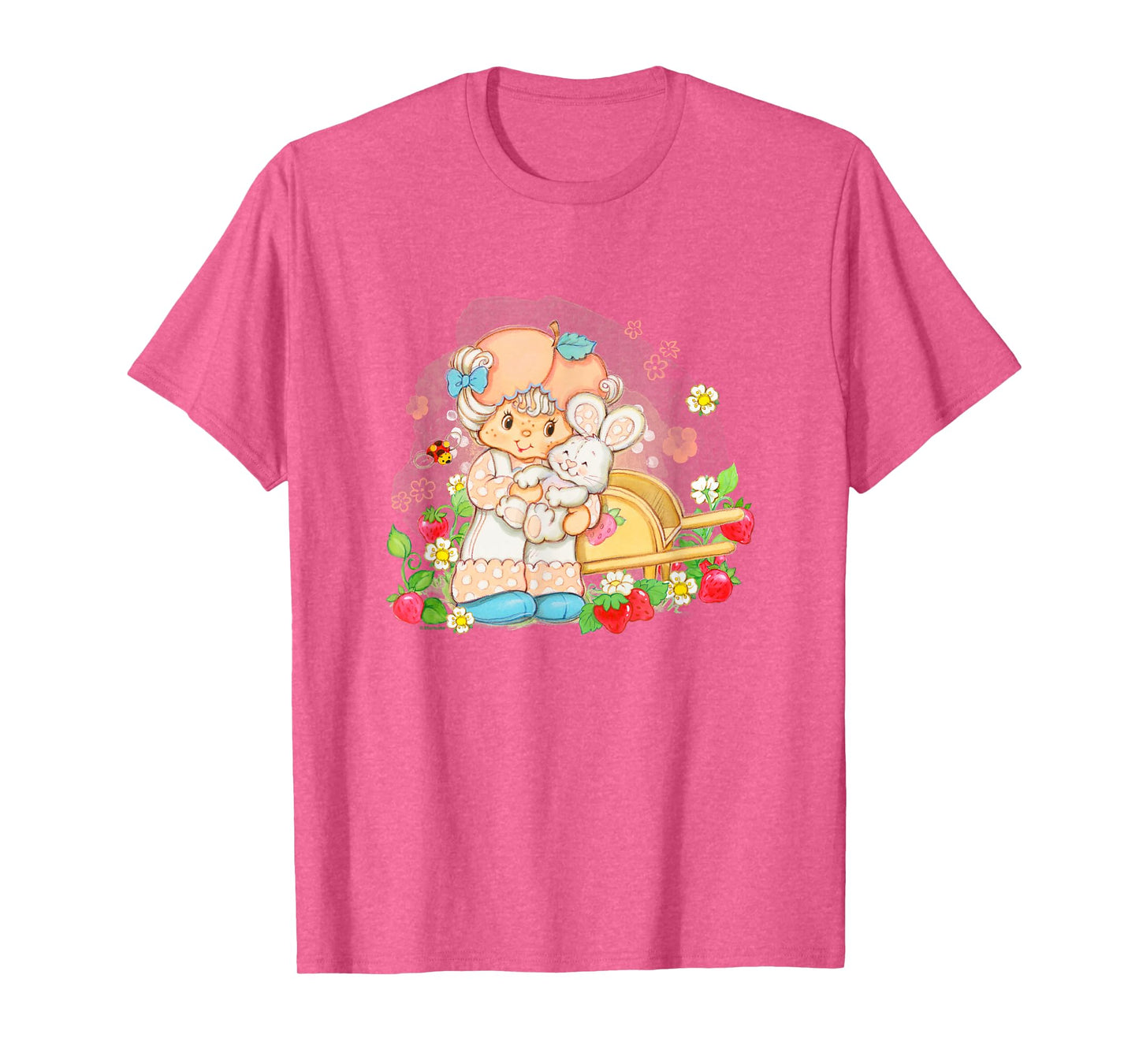 Strawberry Shortcake Apricot An Hopsalot Hug Cute Big Logo T-Shirt