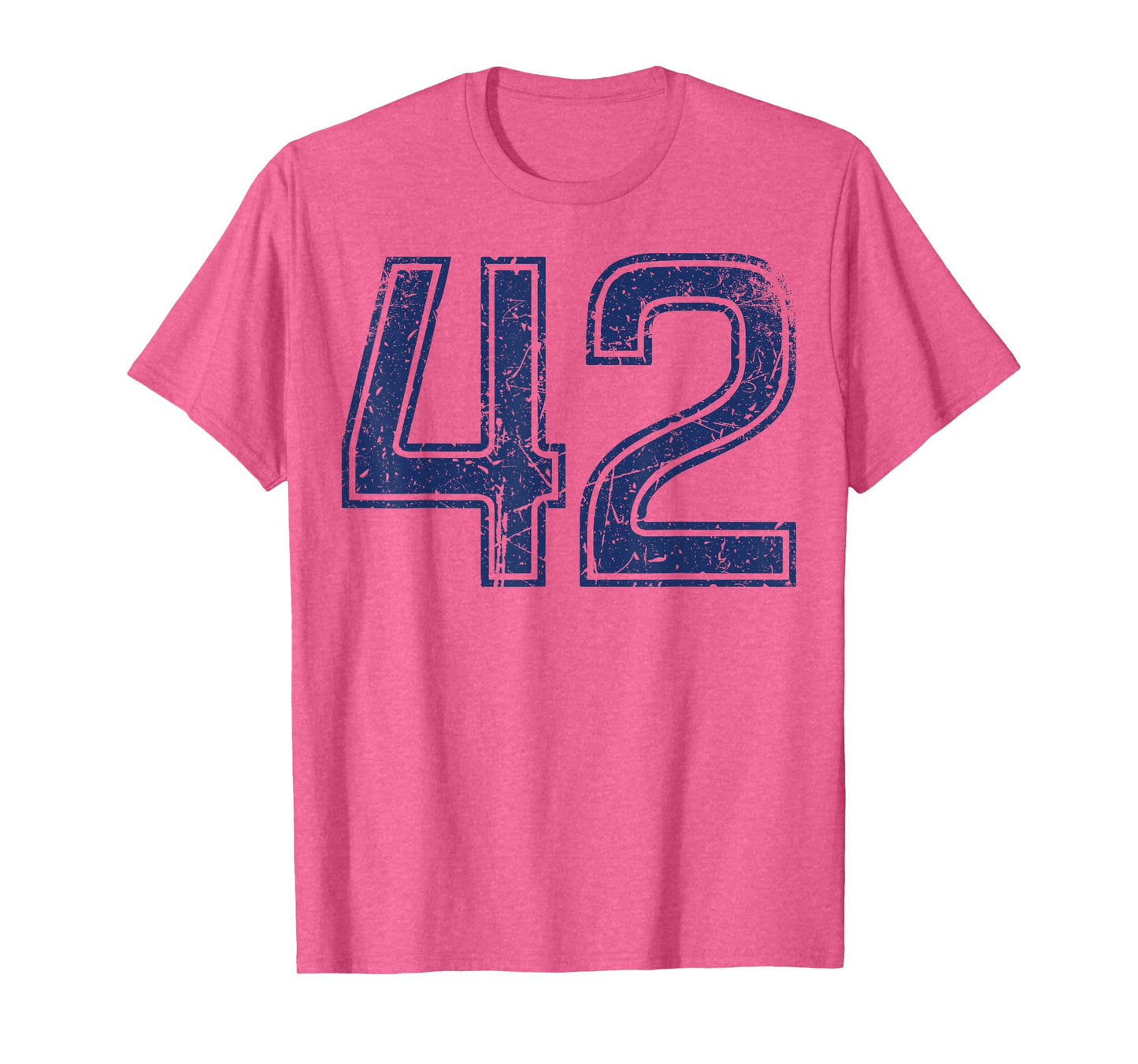 Vintage Blue Sports Team Number 42 T-Shirt
