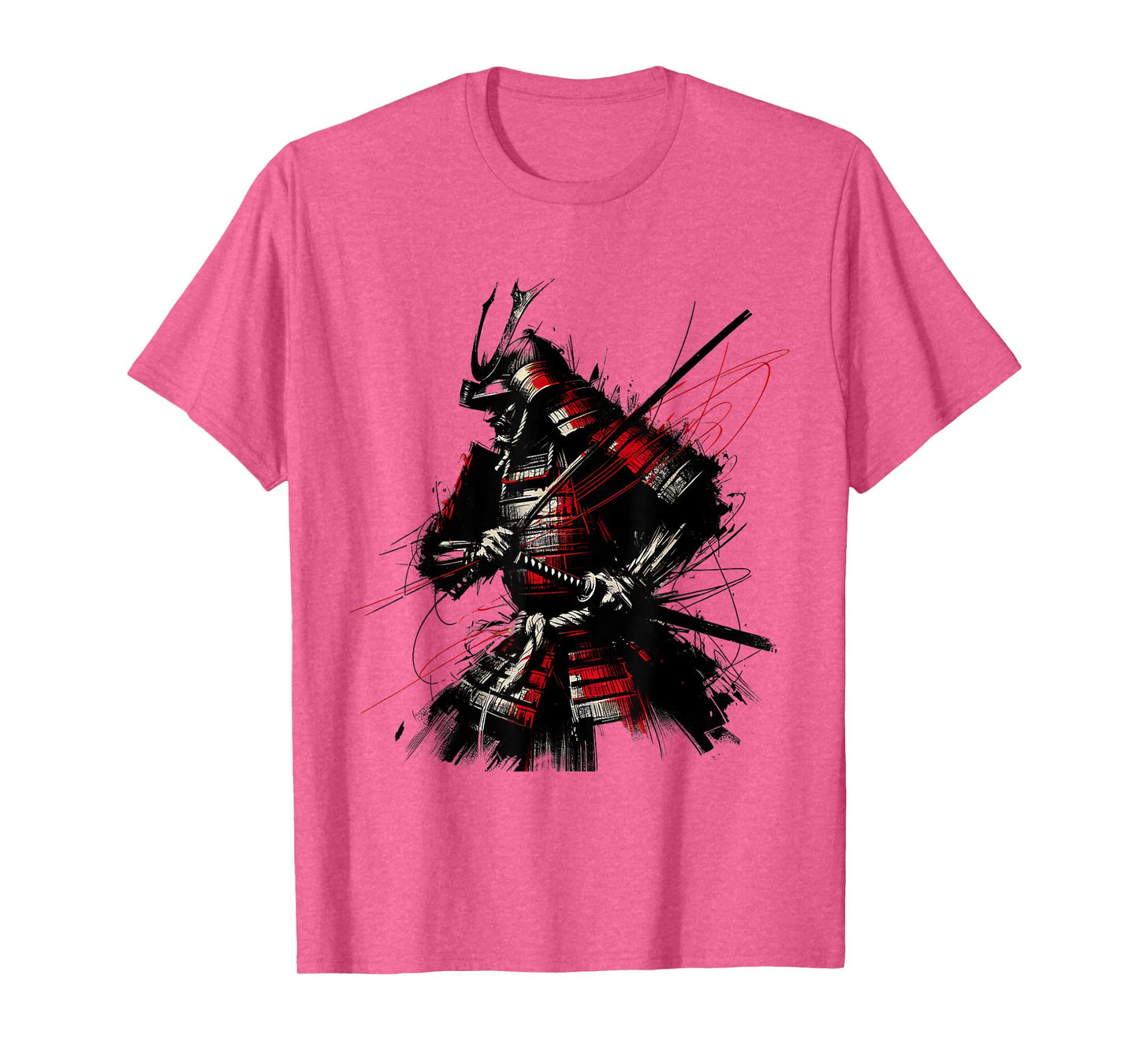 Samurai Brush Stroke Japanese Art Samurai Vintage Fighter T-Shirt