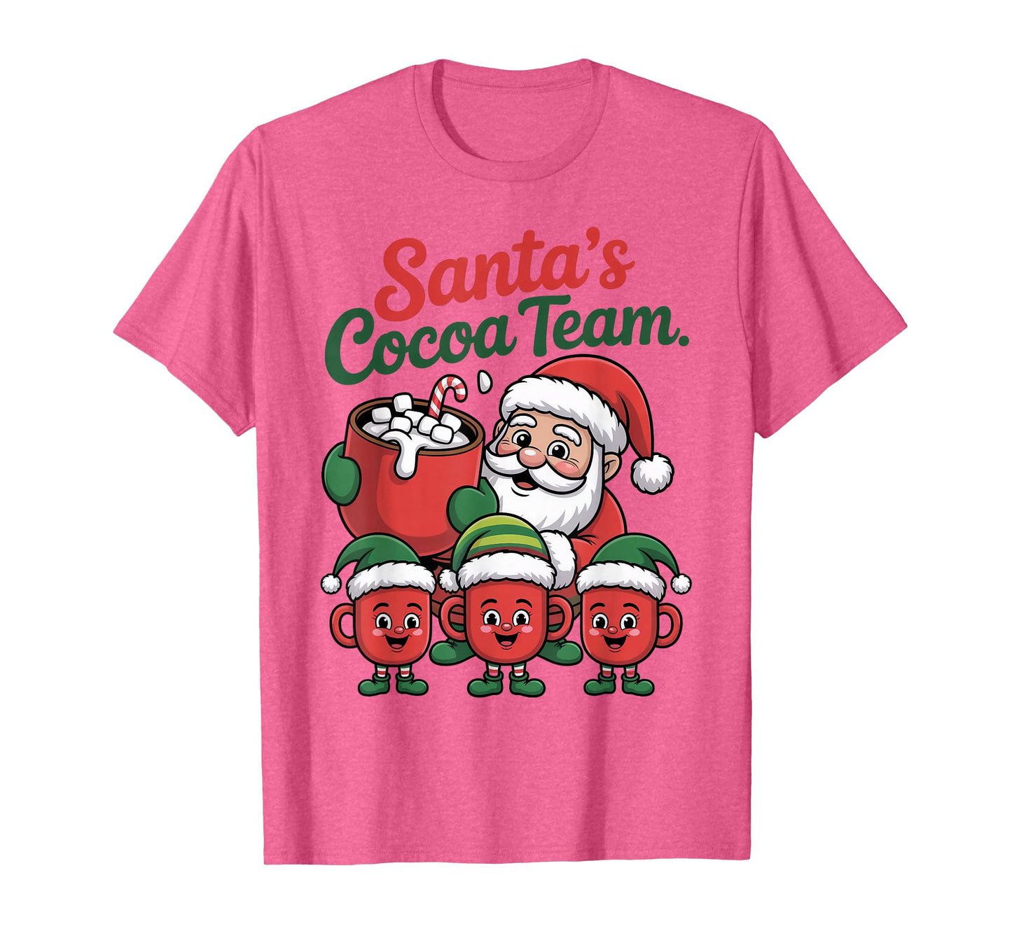 Funny Santa’s Cocoa Team Christmas Family Matching T-Shirt