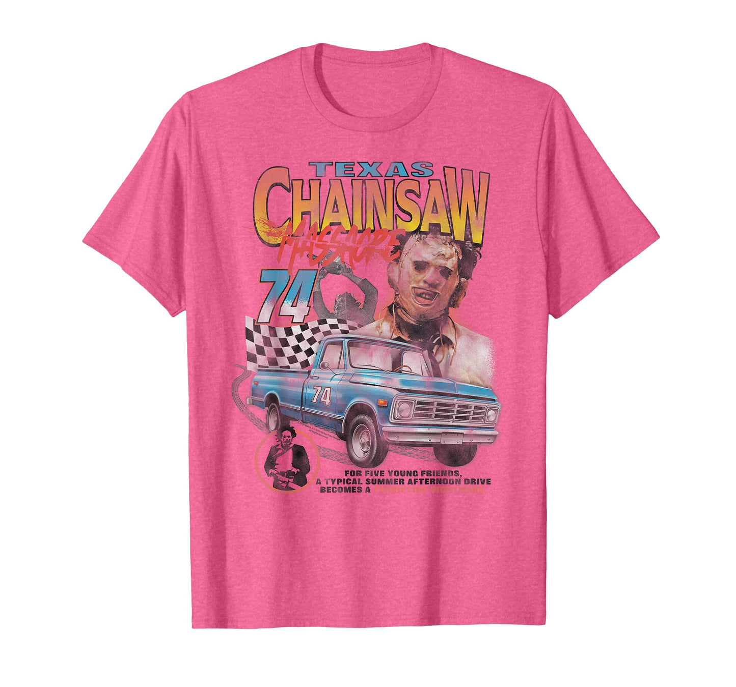The Texas Chainsaw Massacre Pickup Truck Racing '74 Horror T-Shirt