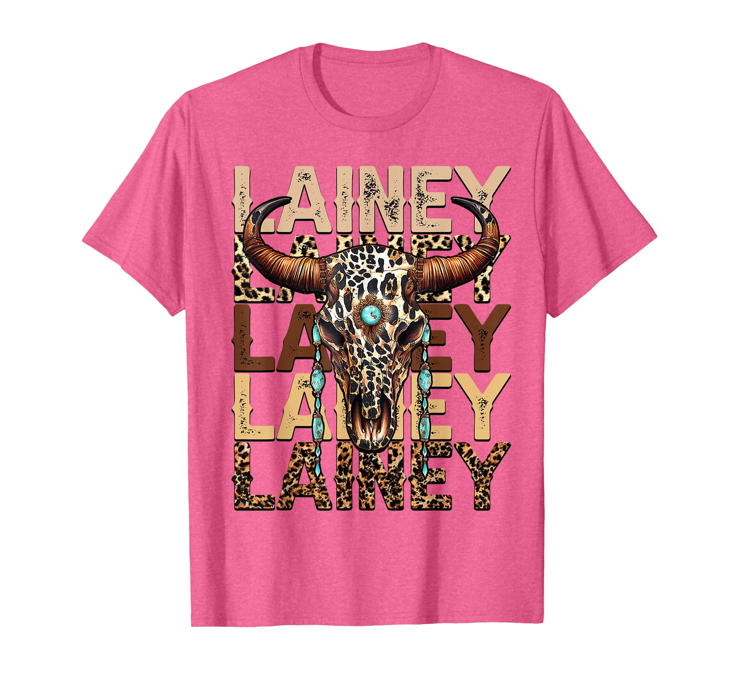 Retro Cow Skull Lainey Name Cowgirl Personalized Western T-Shirt