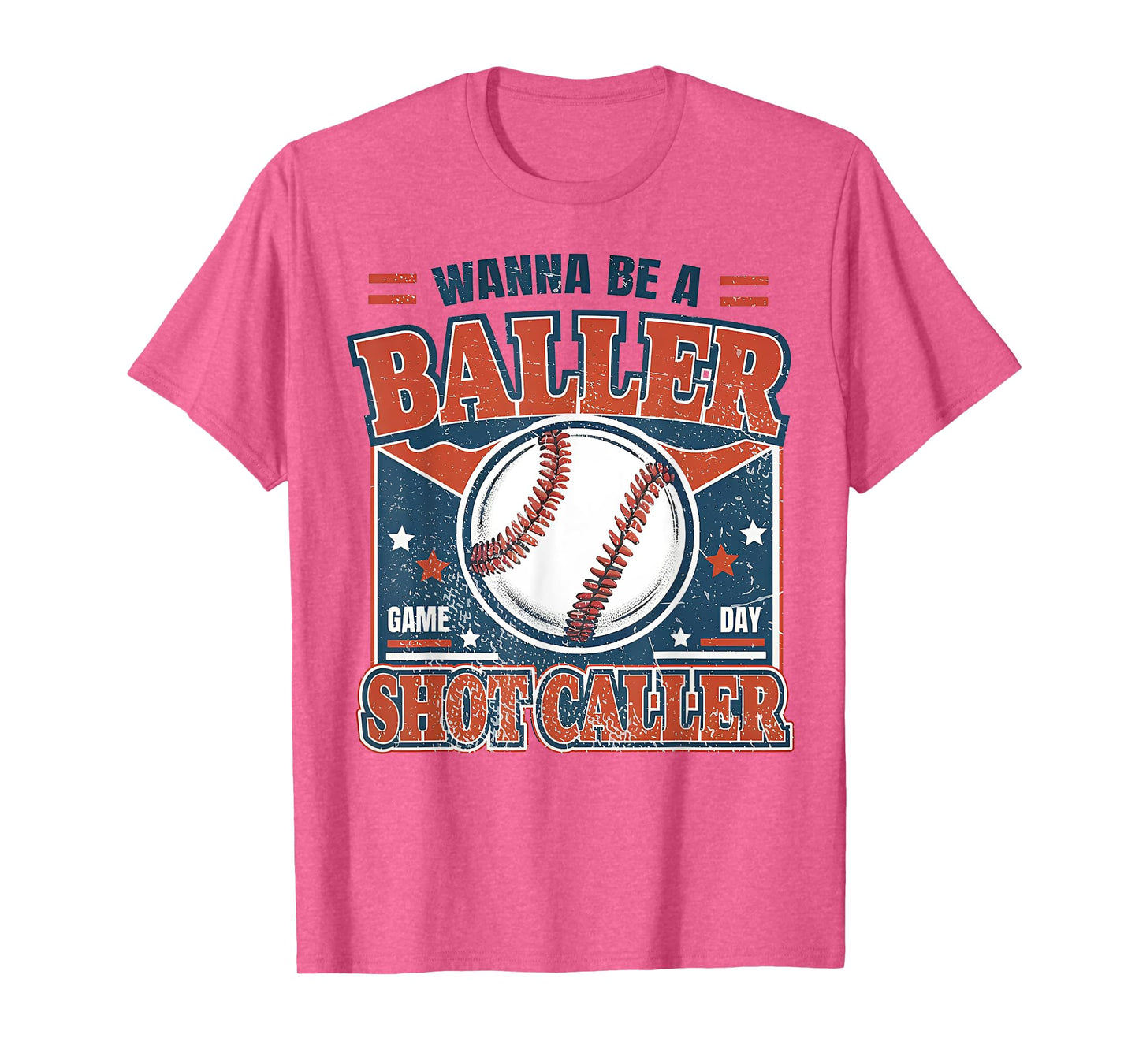Wanna Be A Baller Shot Caller Retro Baseball T-Shirt