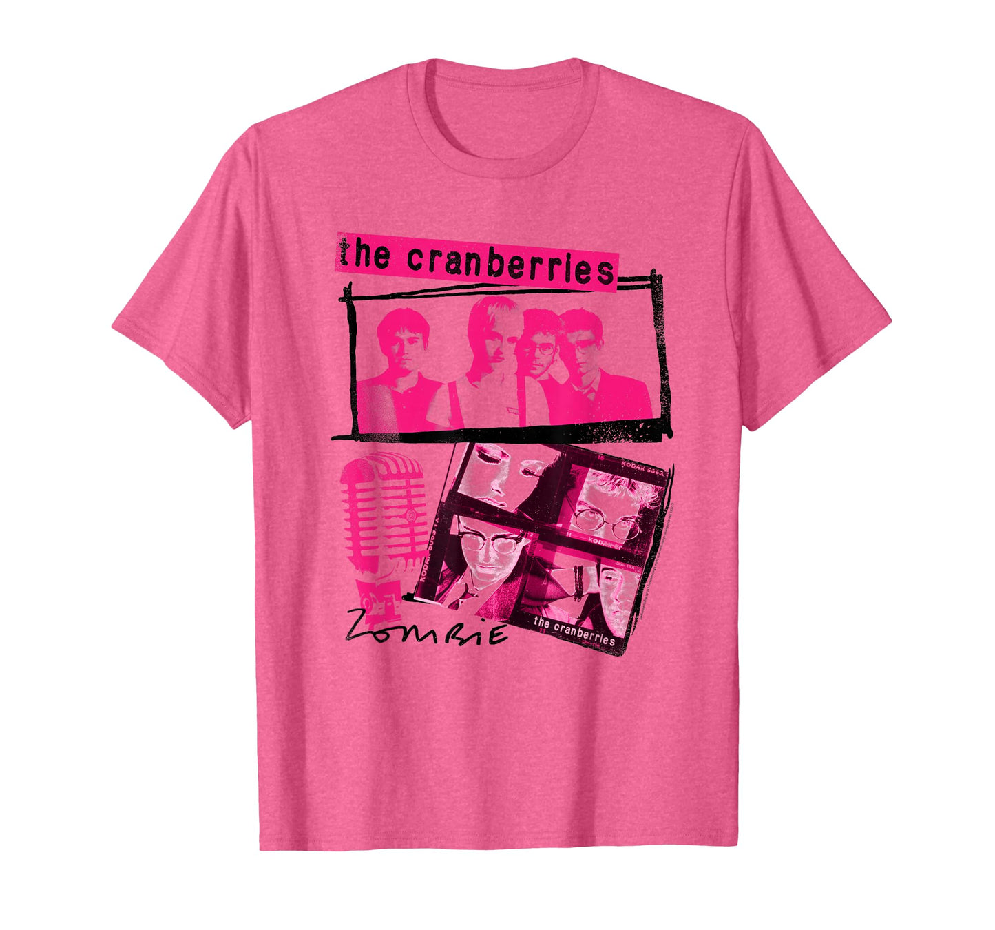 The Cranberries Pink and Black Collage Vintage Band T-Shirt