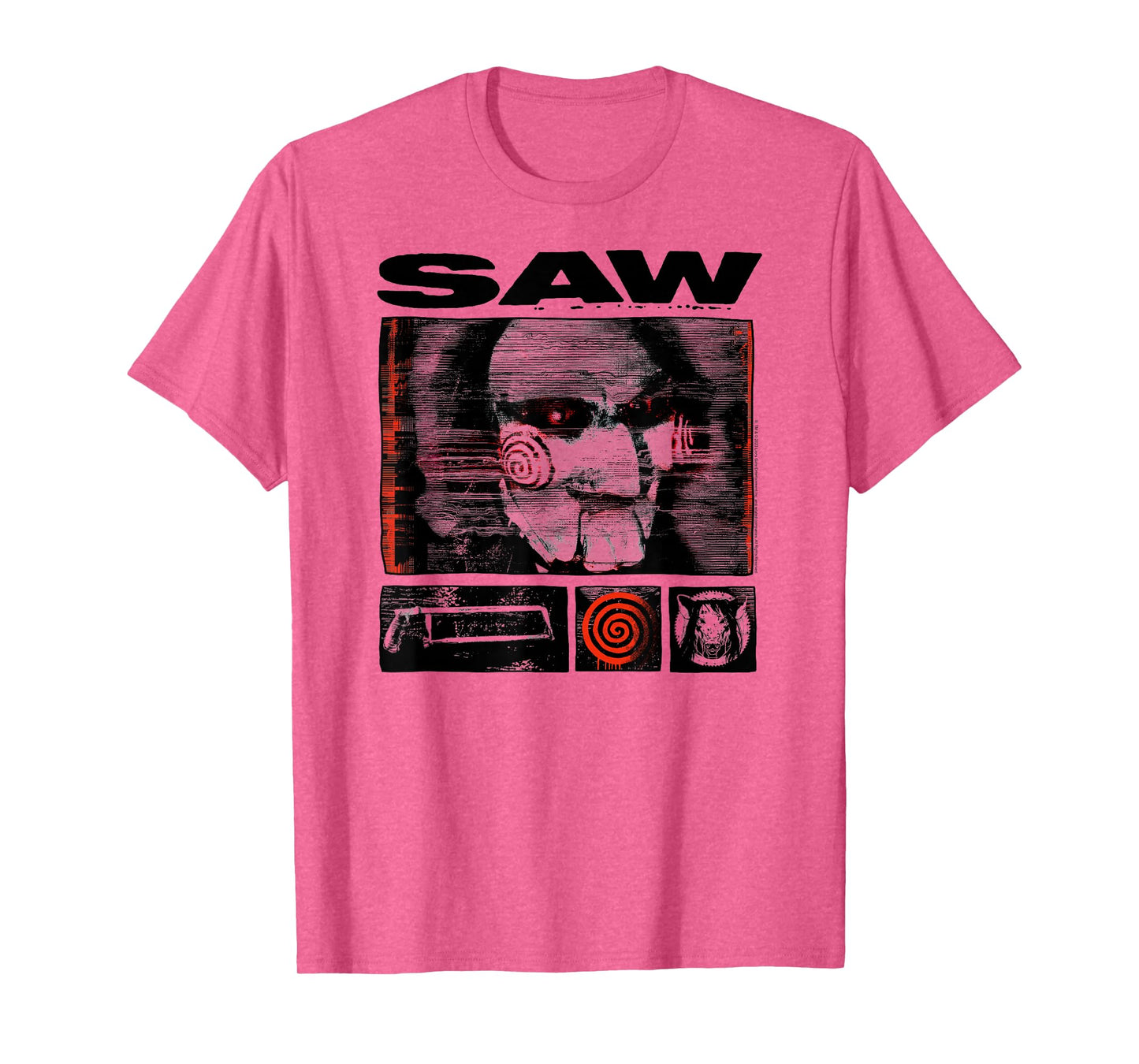 Saw Vintage Style Icons Grid Horror Movie T-Shirt