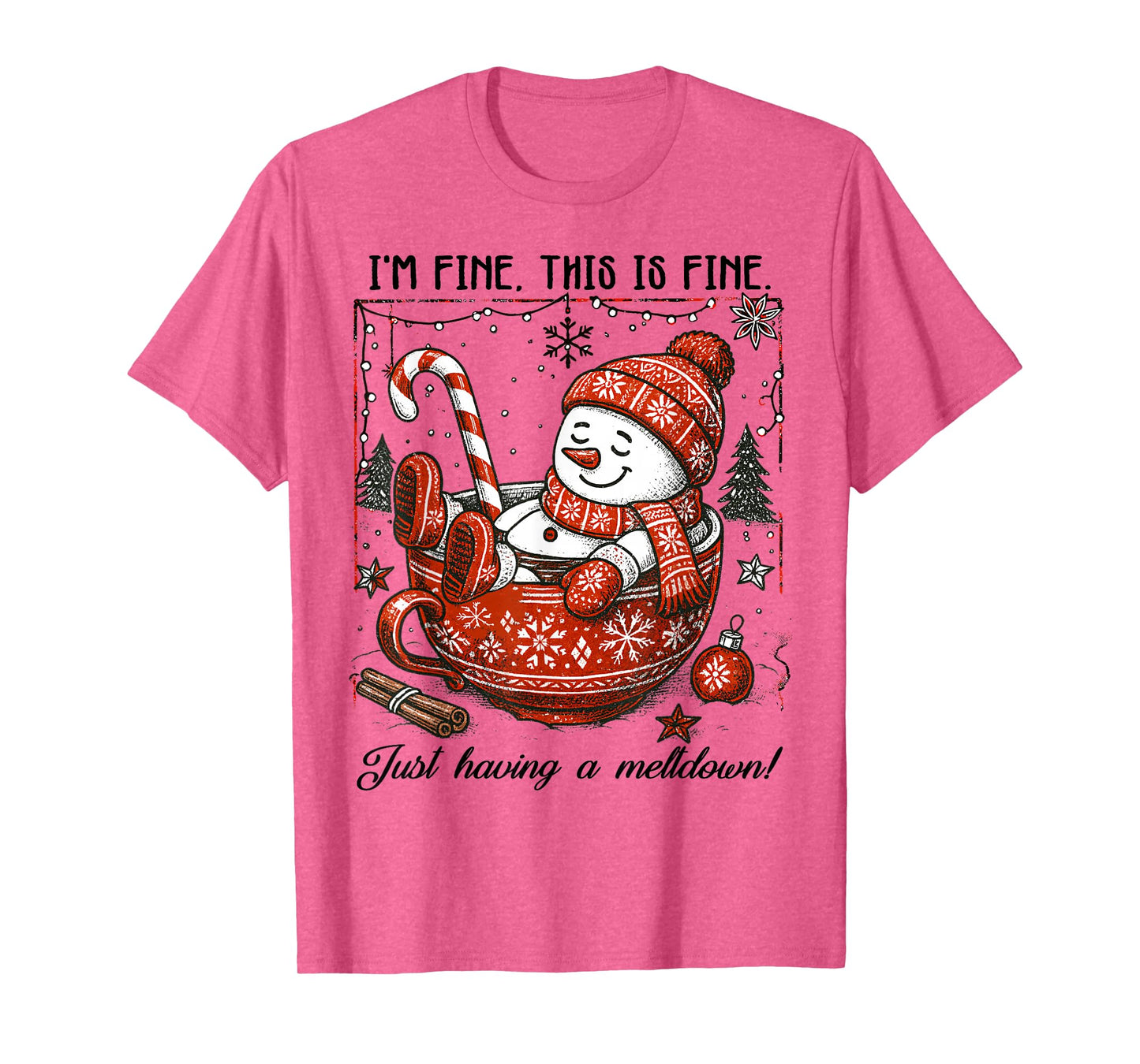 Merry Christmas Xmas Vibes Snowman Just Having A Meltdown T-Shirt