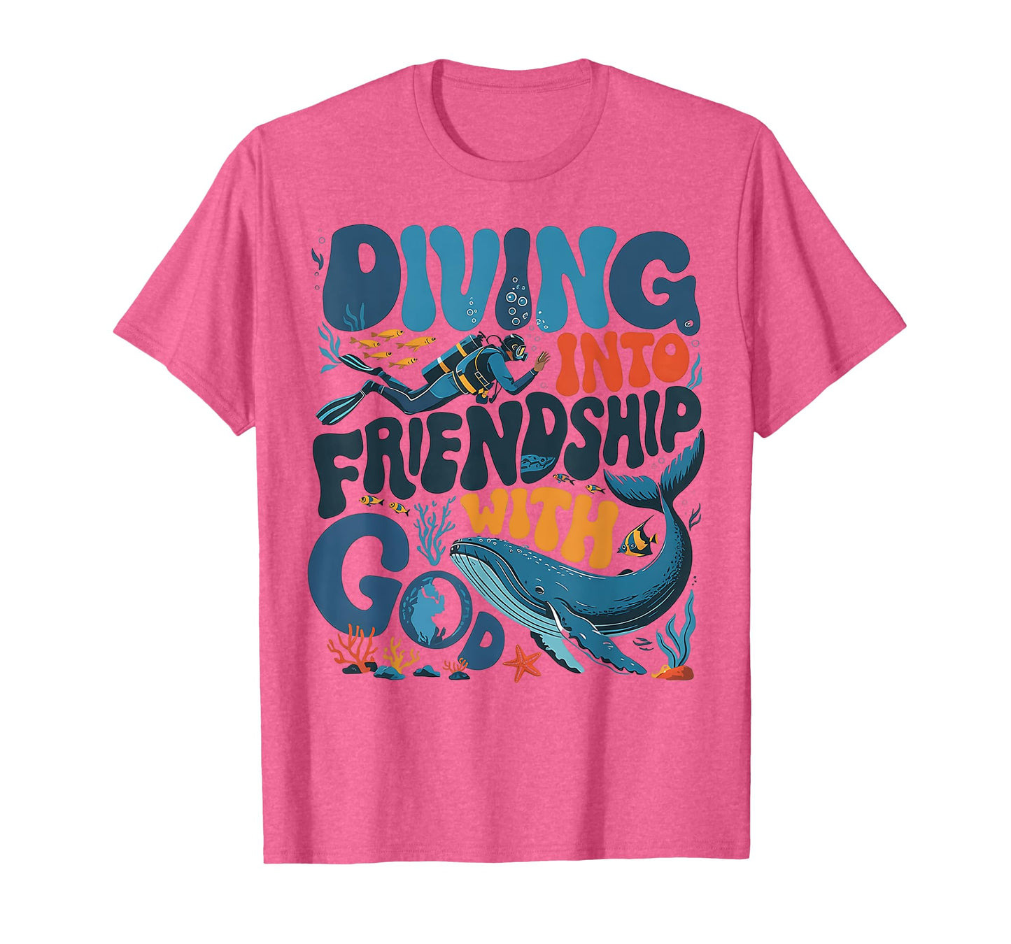 Diving Into Friendship With God Beach Scuba VBS 2025 T-Shirt