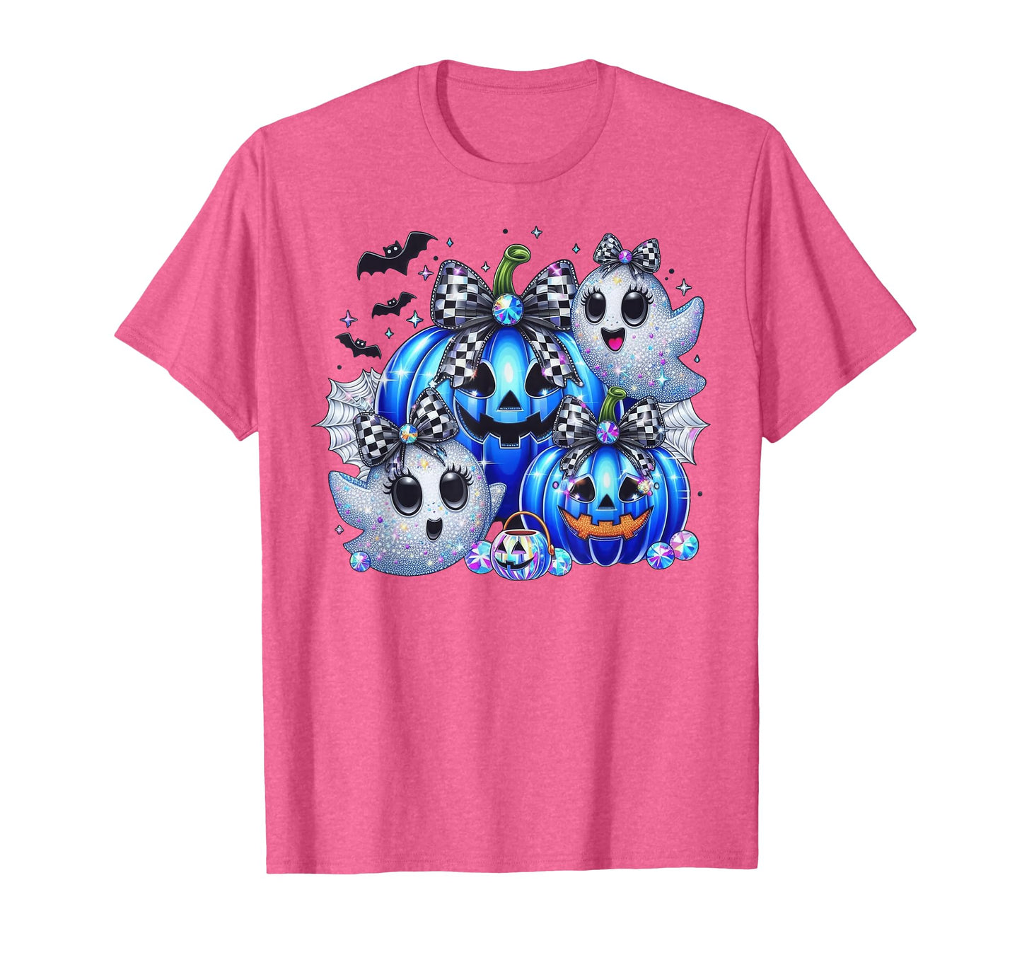 Vintage Dallas Ghost Cute Ghost Halloween Blue Pumpkin T-Shirt