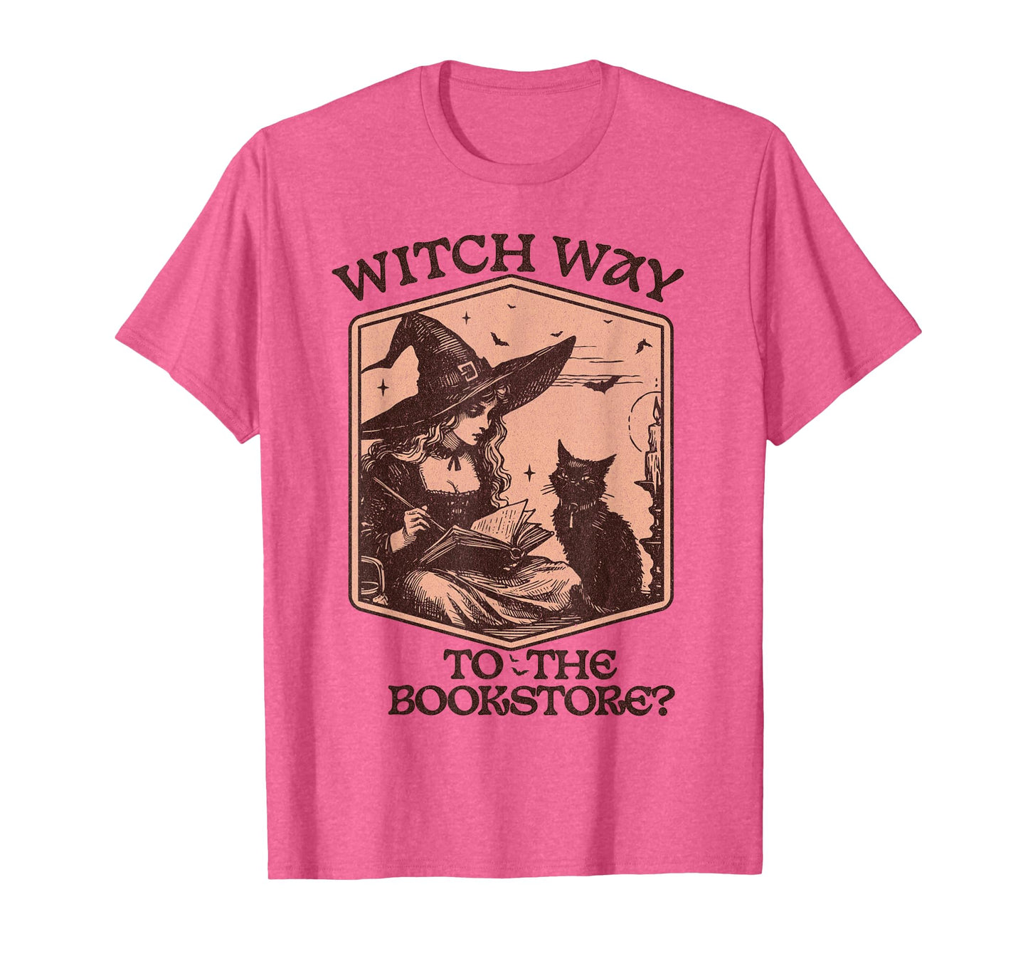 Halloween Book Lover Witch Way to The Bookstore Tee T-Shirt