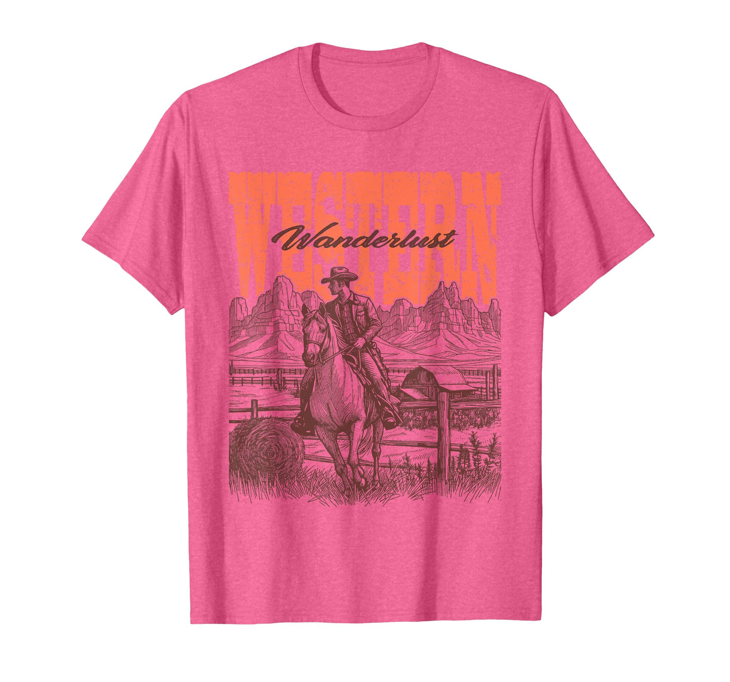 Vintage Cowboy Cowgirl Country & Western Wild West Horse T-Shirt
