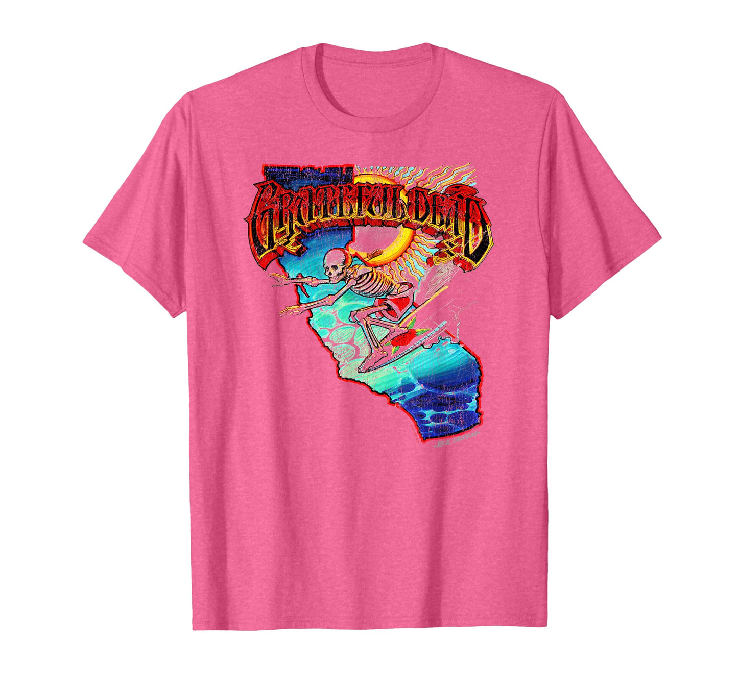 Grateful Dead Surfing California Skeleton Vintage Band T-Shirt