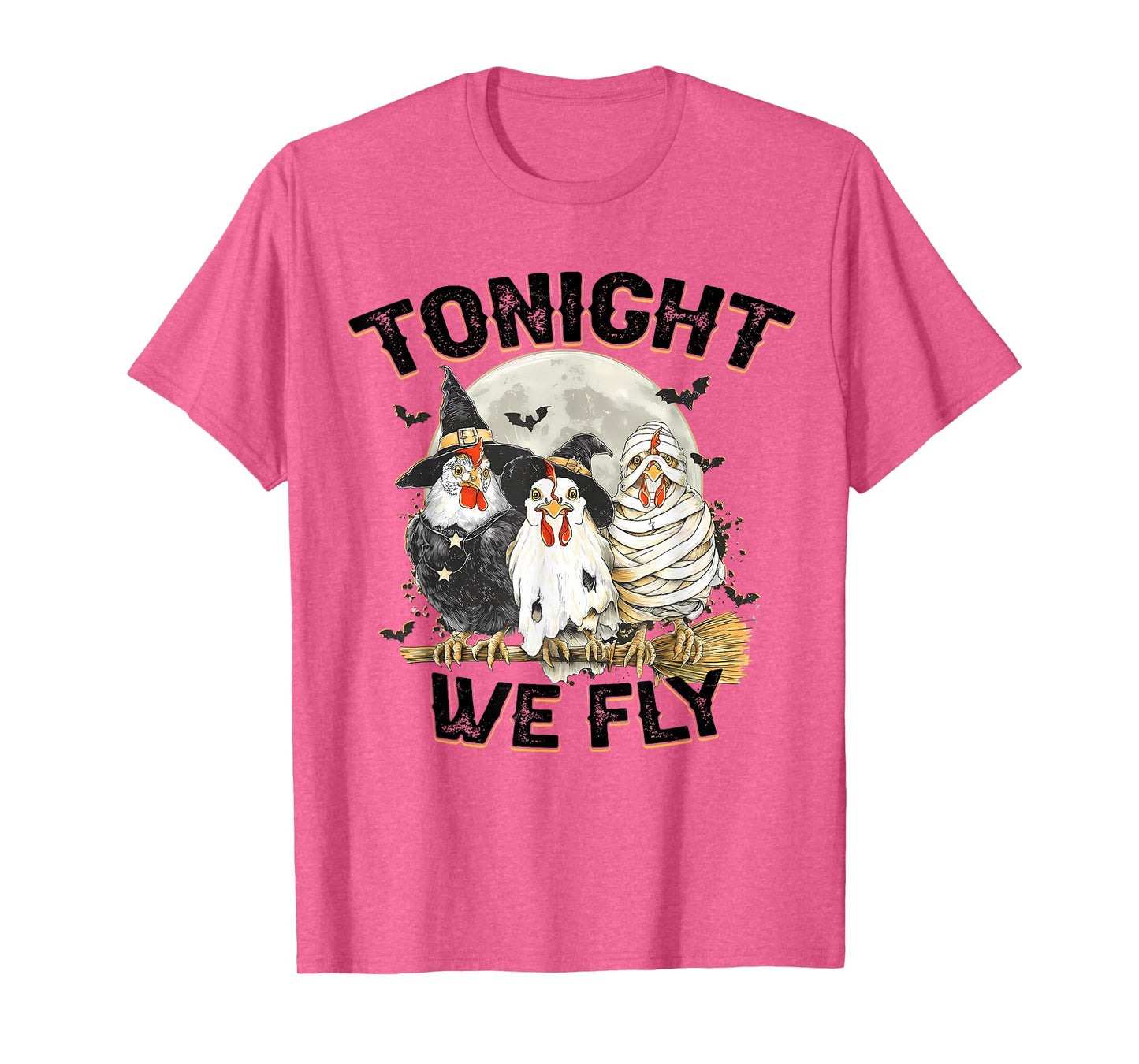 Tonight We Fly Funny Chicken Spooky Season Farm Halloween T-Shirt