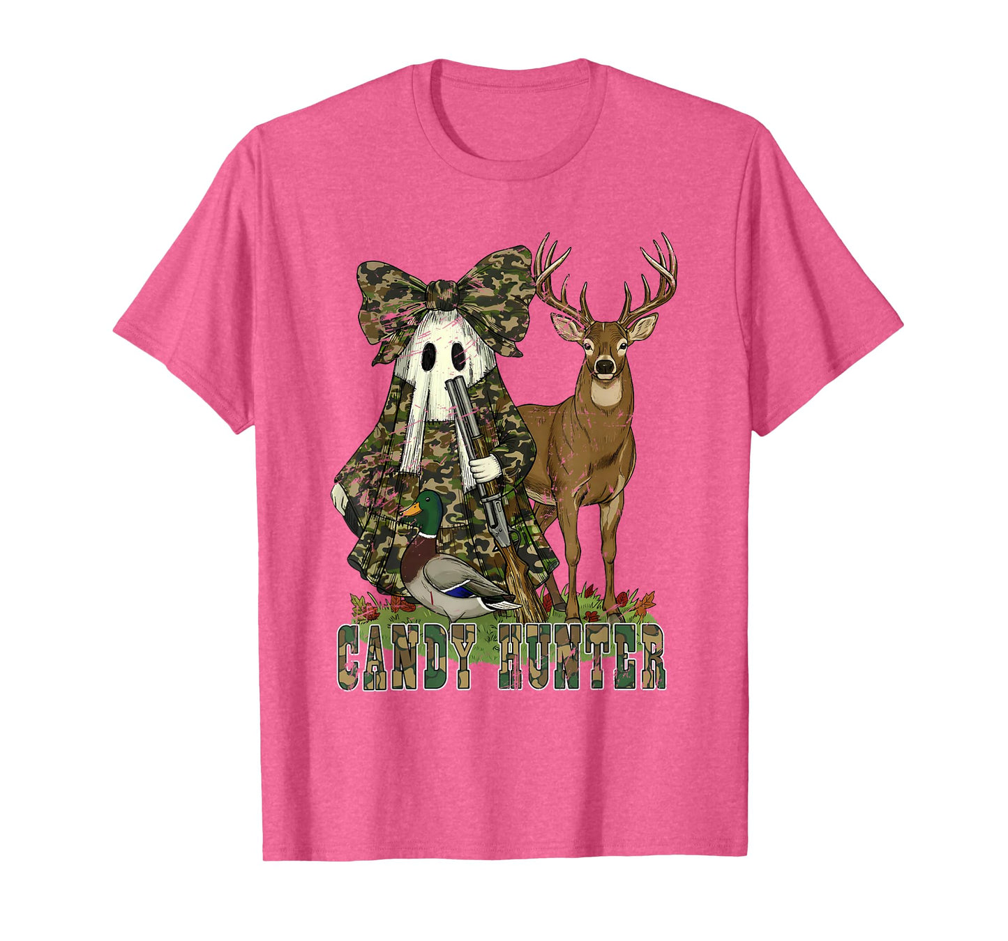 Candy Hunter Camouflage Camo Ghost Hunting Season Halloween T-Shirt