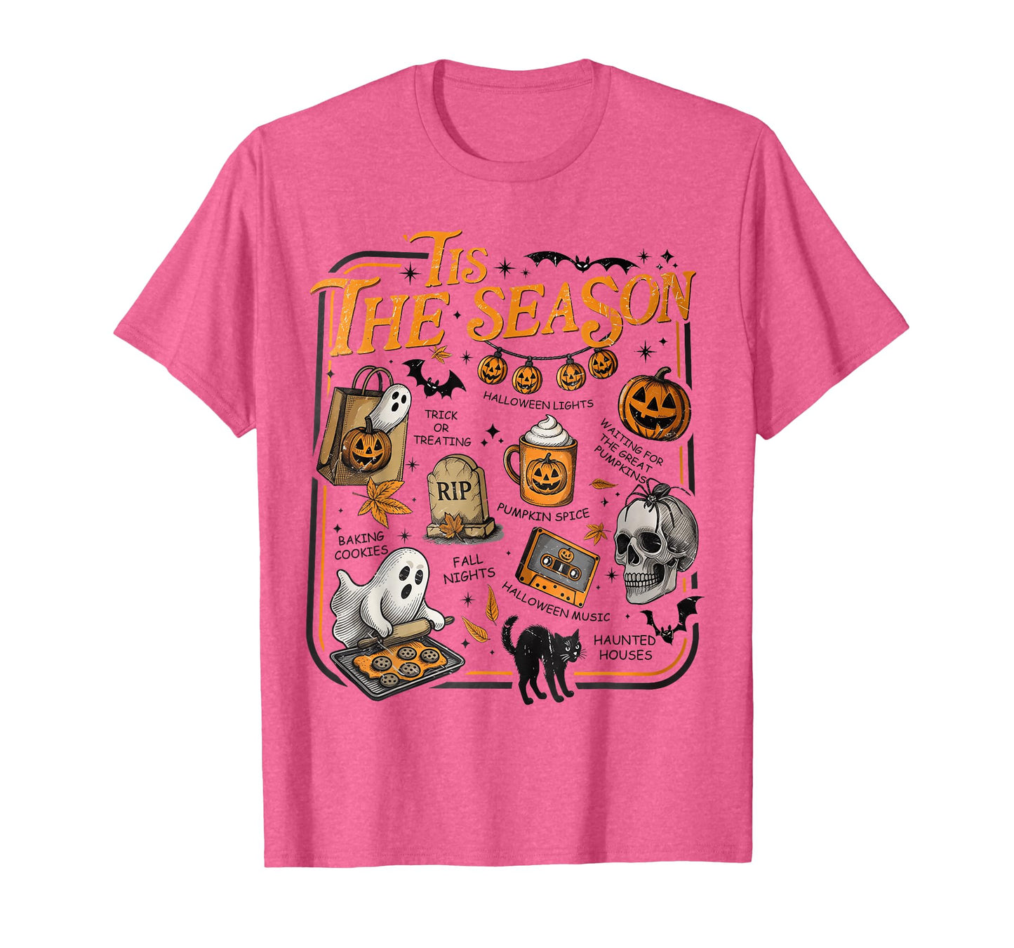 Halloween Vibes Spooky Season Pumpkin Witch Tis The Season T-Shirt