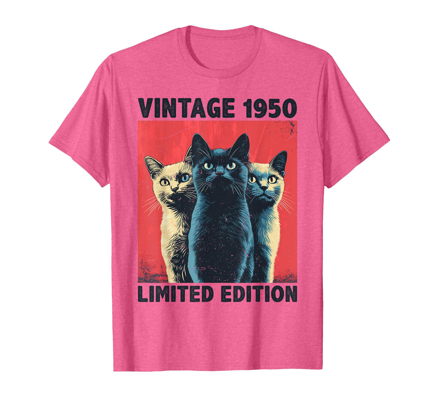 75 Years Old Gift Vintage 1950 Cat Lover 75th Birthday Funny T-Shirt for Men Women Kids