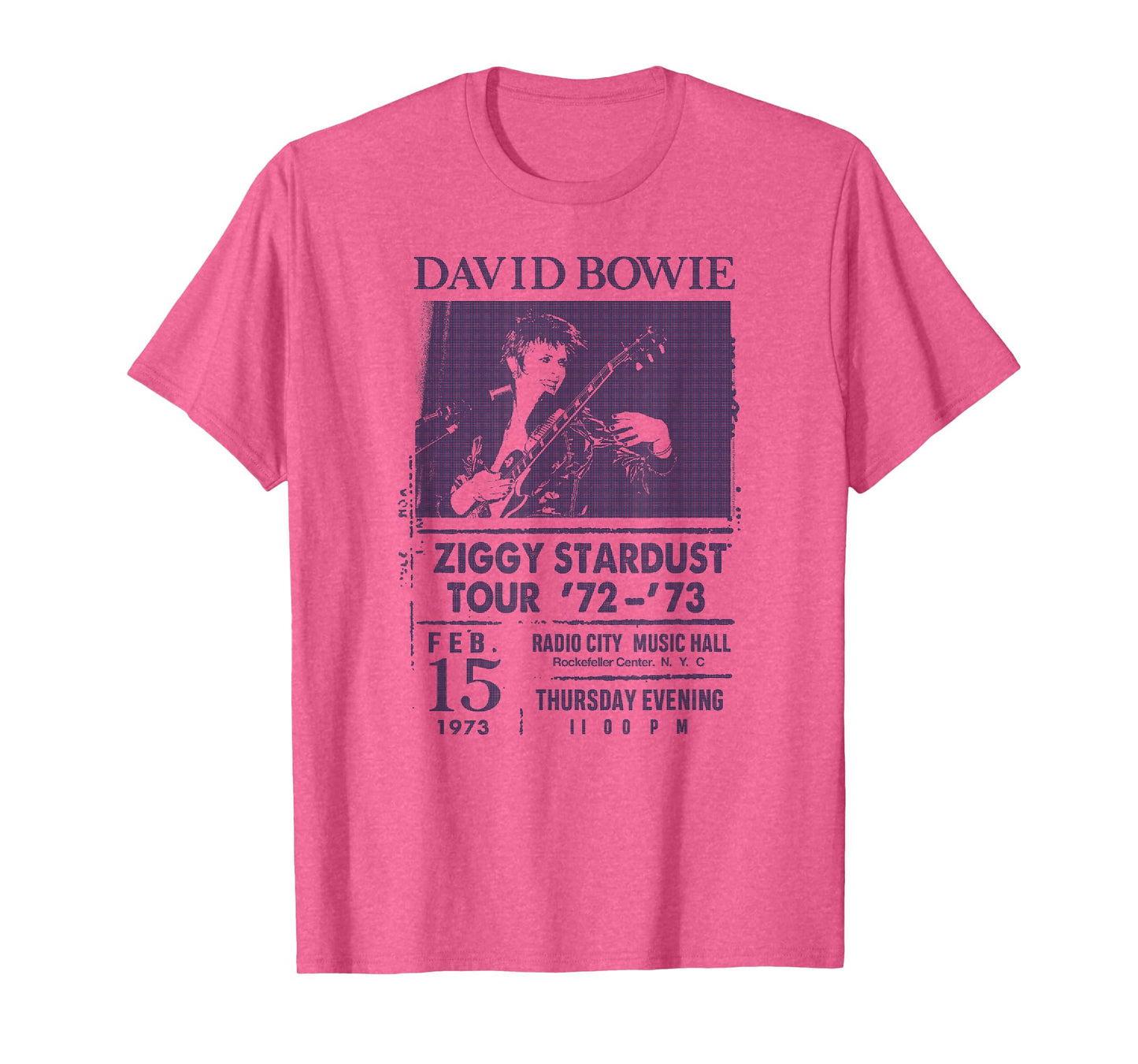 David Bowie Grey Radio City T-Shirt - Classic Fit Crew Neck Cotton Tee for Adults