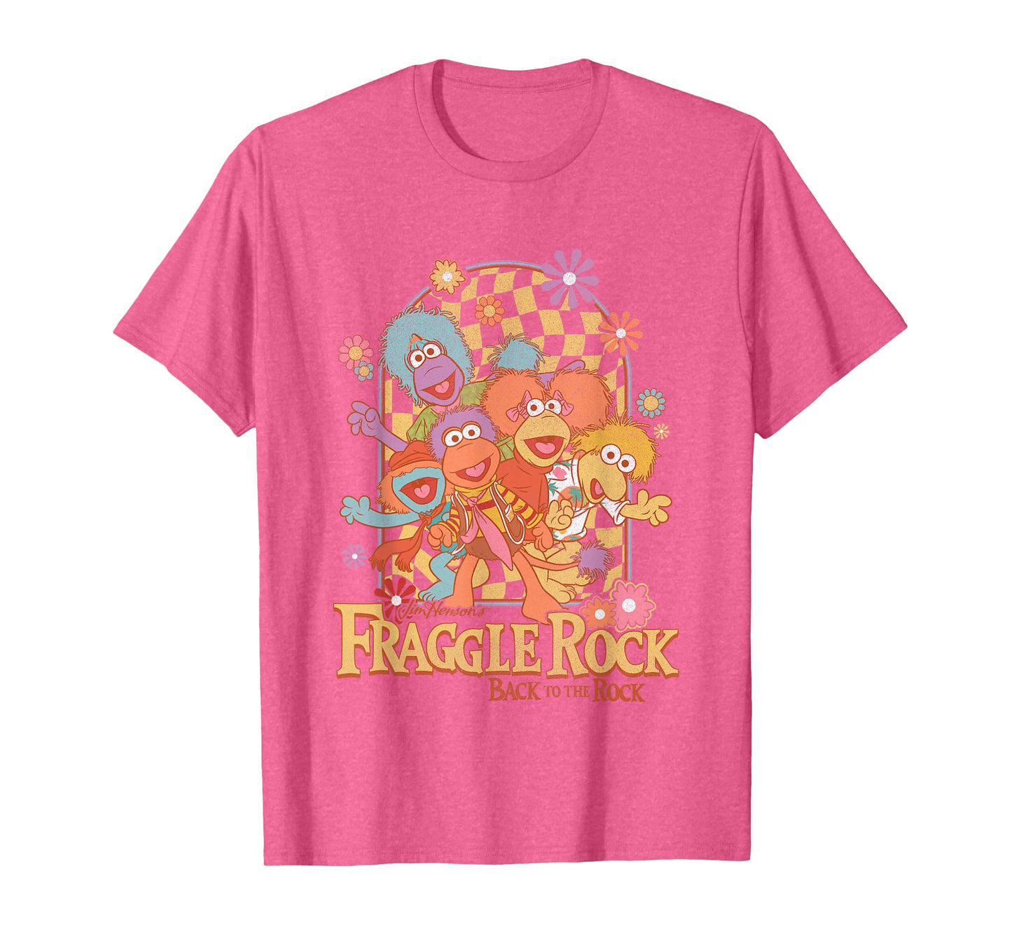 Fraggle Rock Back To The Rock Group Shot Vintage Chest Logo T-Shirt