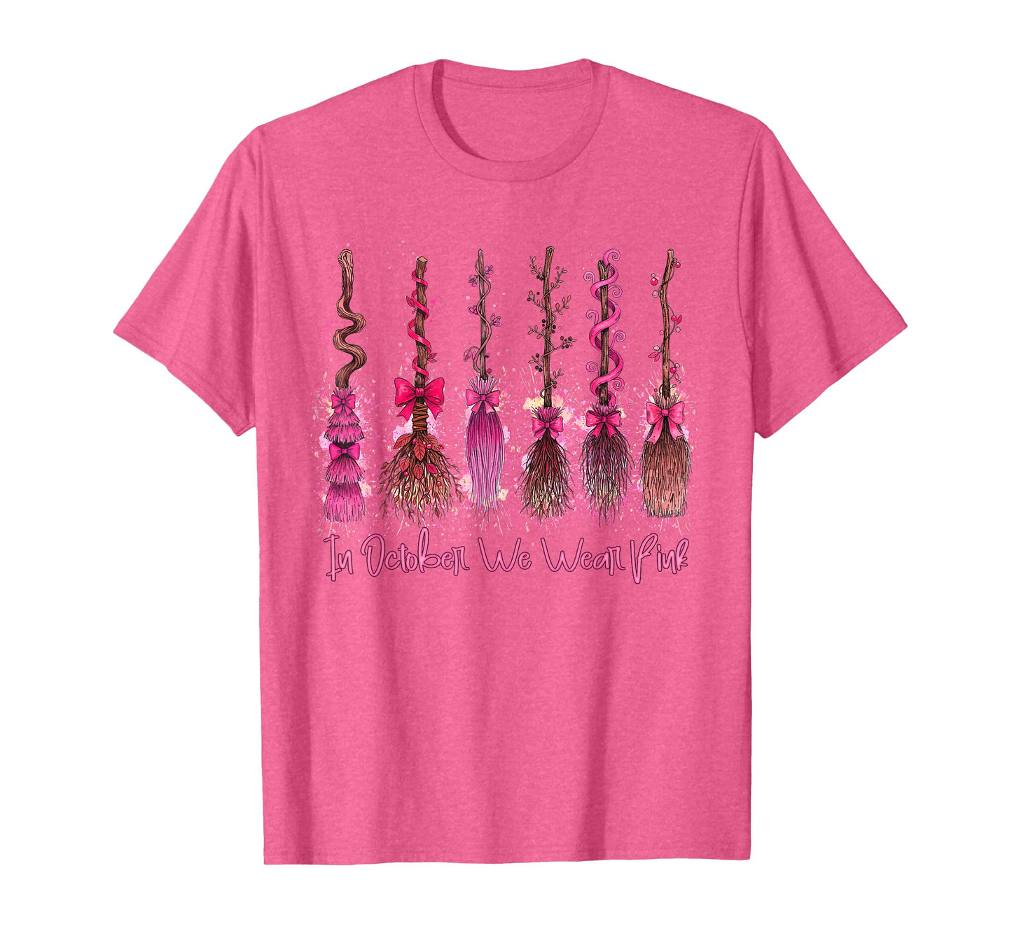 Breast Cancer Awareness Halloween in October We Wear Pink T-Shirt