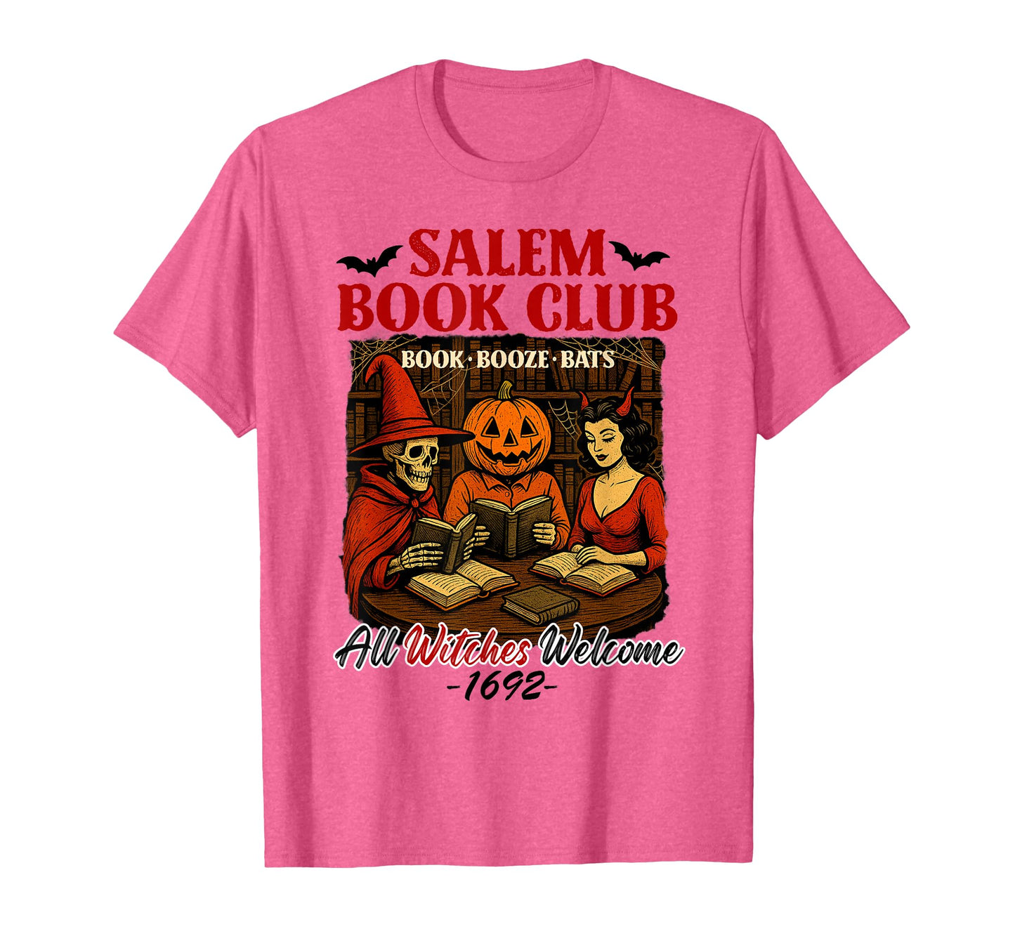 Halloween Vibes Spooky Reading Lover Bookish Salem Book Club T-Shirt