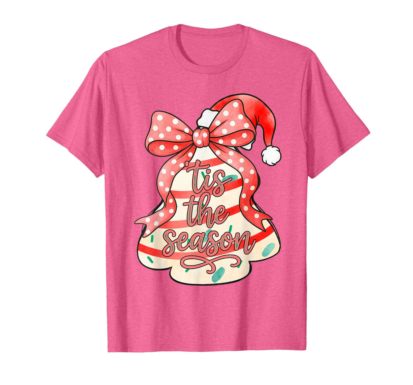 Christmas Xmas Vibes 'Tis The Season Coquette Holiday T-Shirt