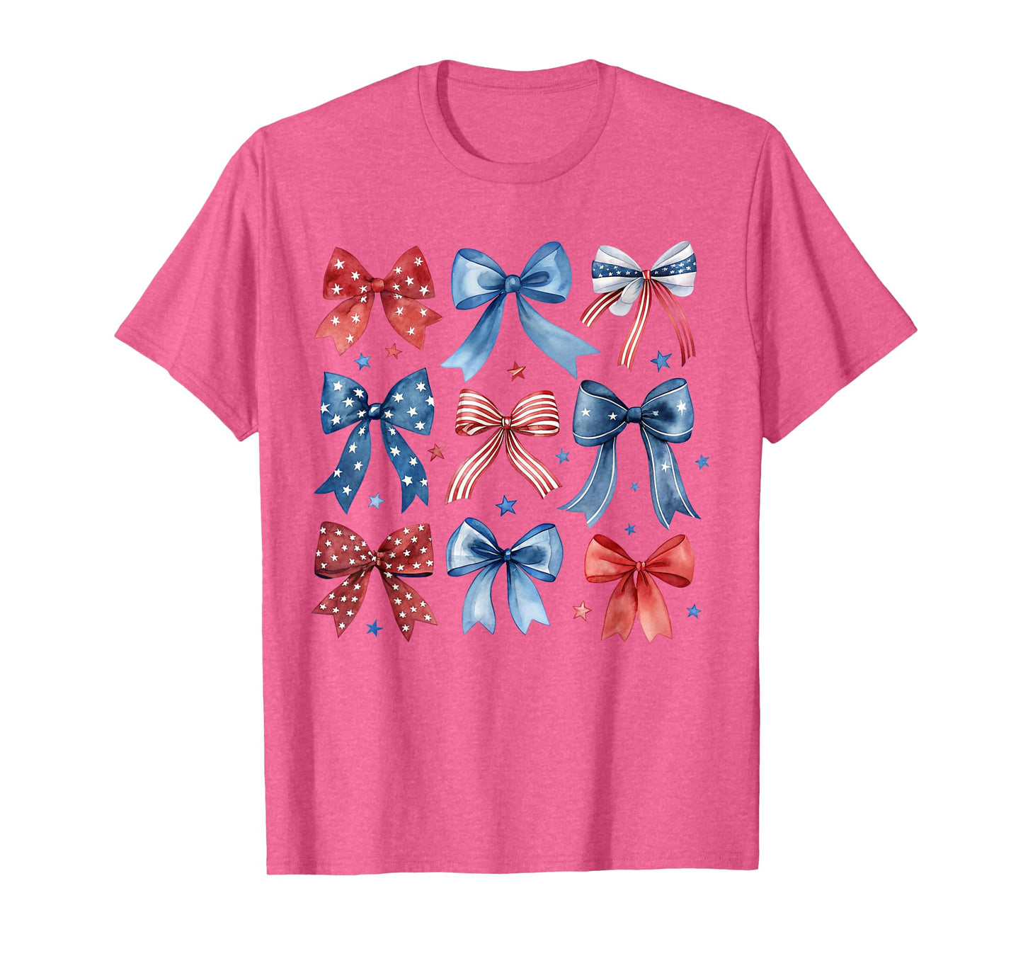 Vintage USA Bow in Red White Blue for Patriotic 4th Of July T-Shirt