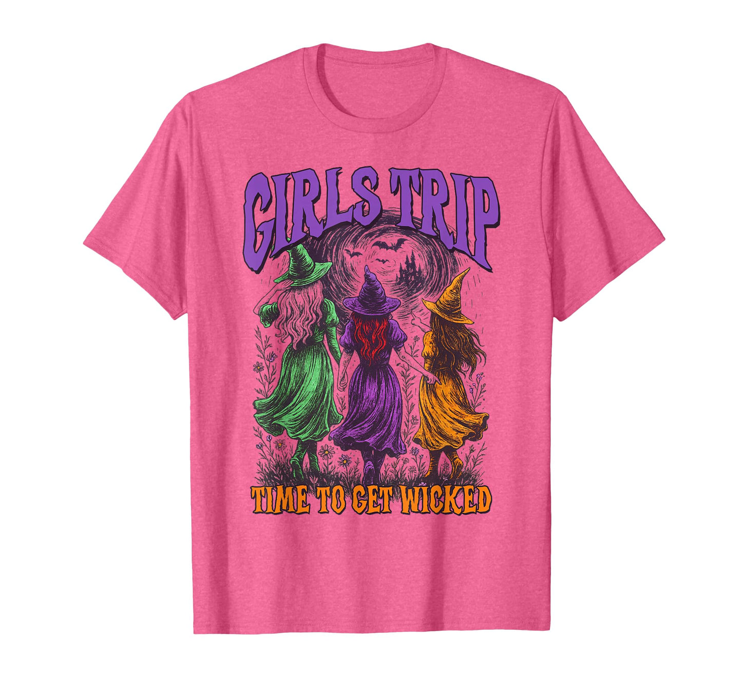Halloween Spooky Witch Lover Girls Trip Time to Get Wicked T-Shirt