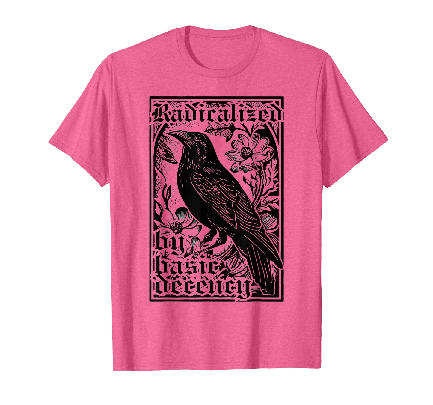 Floral Radicalized by Basic Decency Vintage Crow T-Shirt