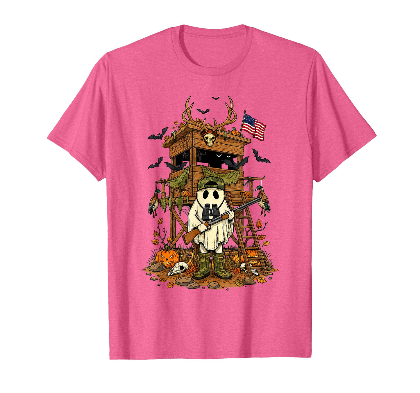 Halloween Vibes Spooky Season Boo Ghost Camo Candy Hunter T-Shirt