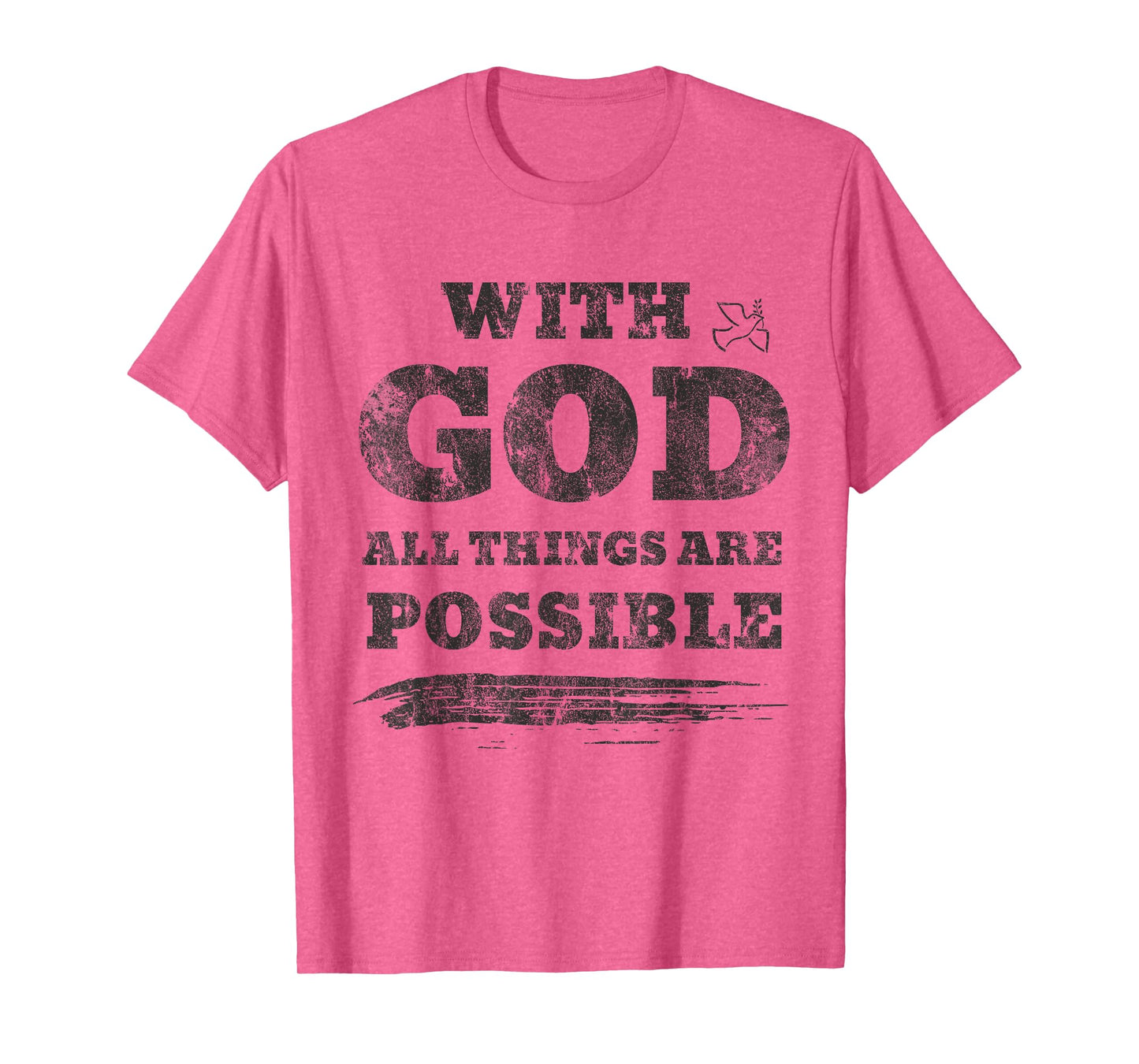 With God All Things Are Possible Retro Vintage T-Shirt