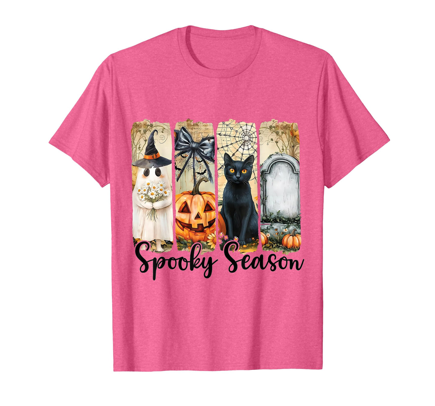 Halloween Vibes Spooky-Season Pumpkin Witch Tis The Season T-Shirt
