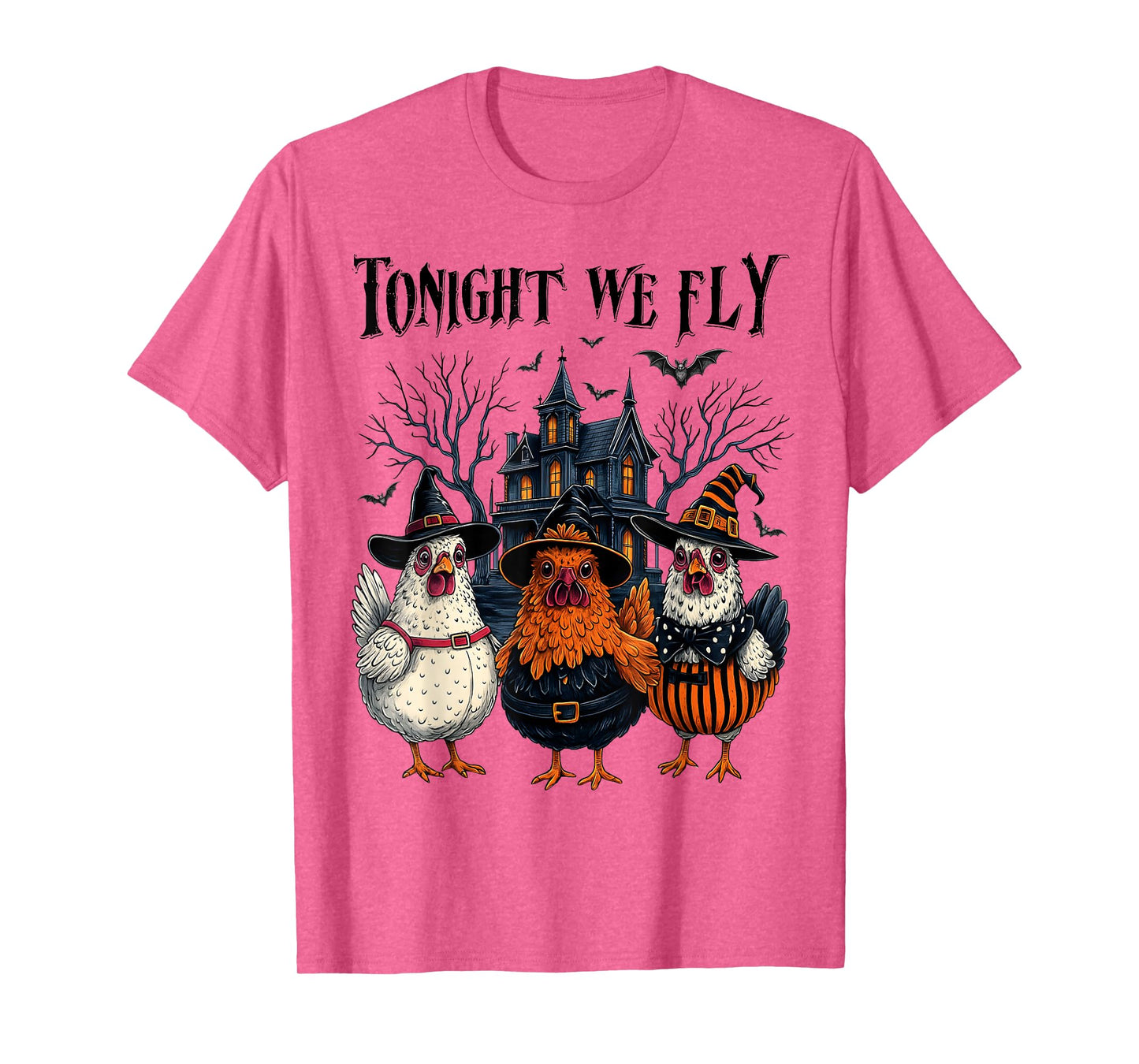 Tonight We Fly Funny Chicken Spooky Season Farm Halloween T-Shirt