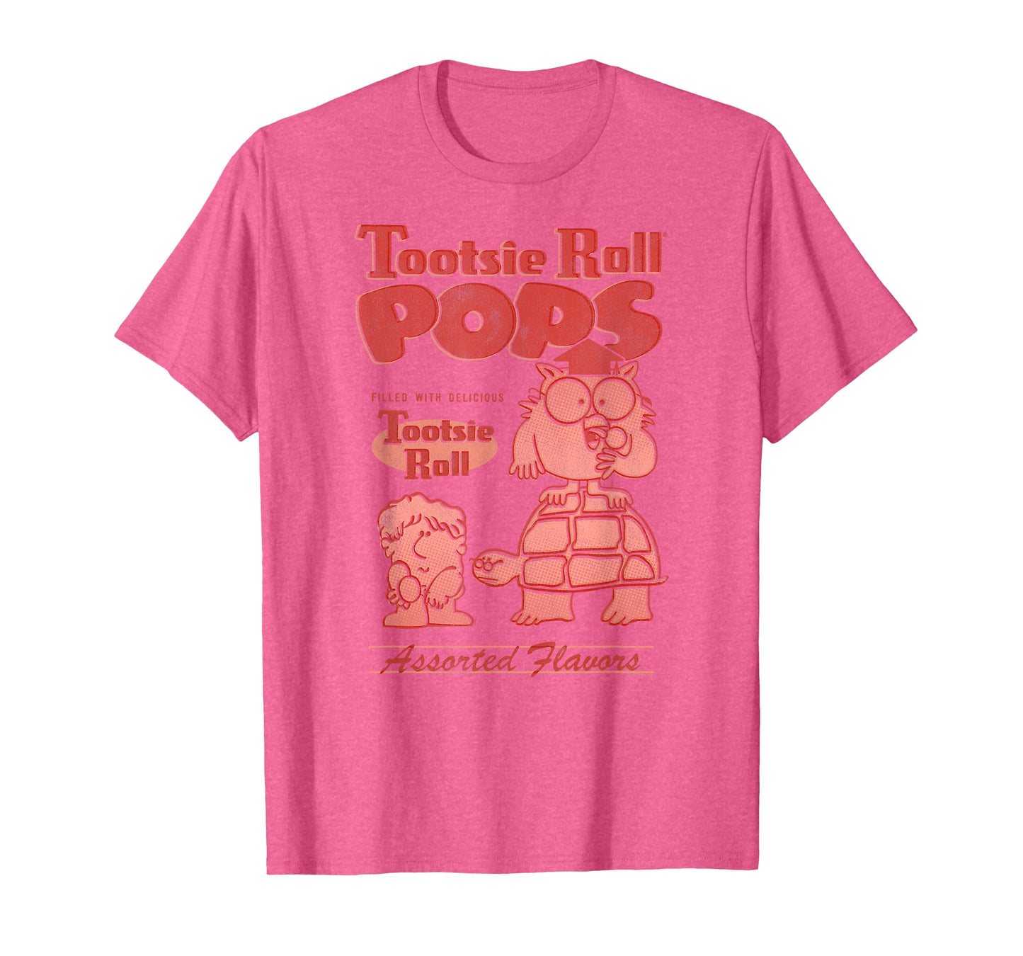 Tootsie Pops Mr. Owl and Mr. Turtle Retro Sucker Candy T-Shirt