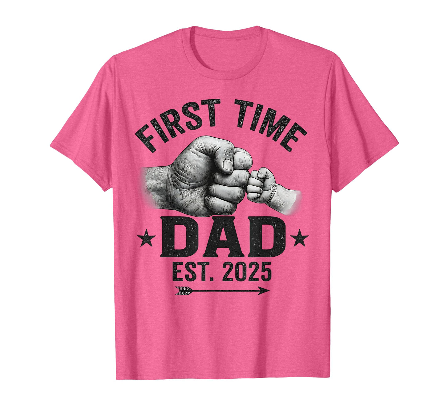 First Time Dad Est 2025 Gifts Fist Bump New Dad Father's Day T-Shirt