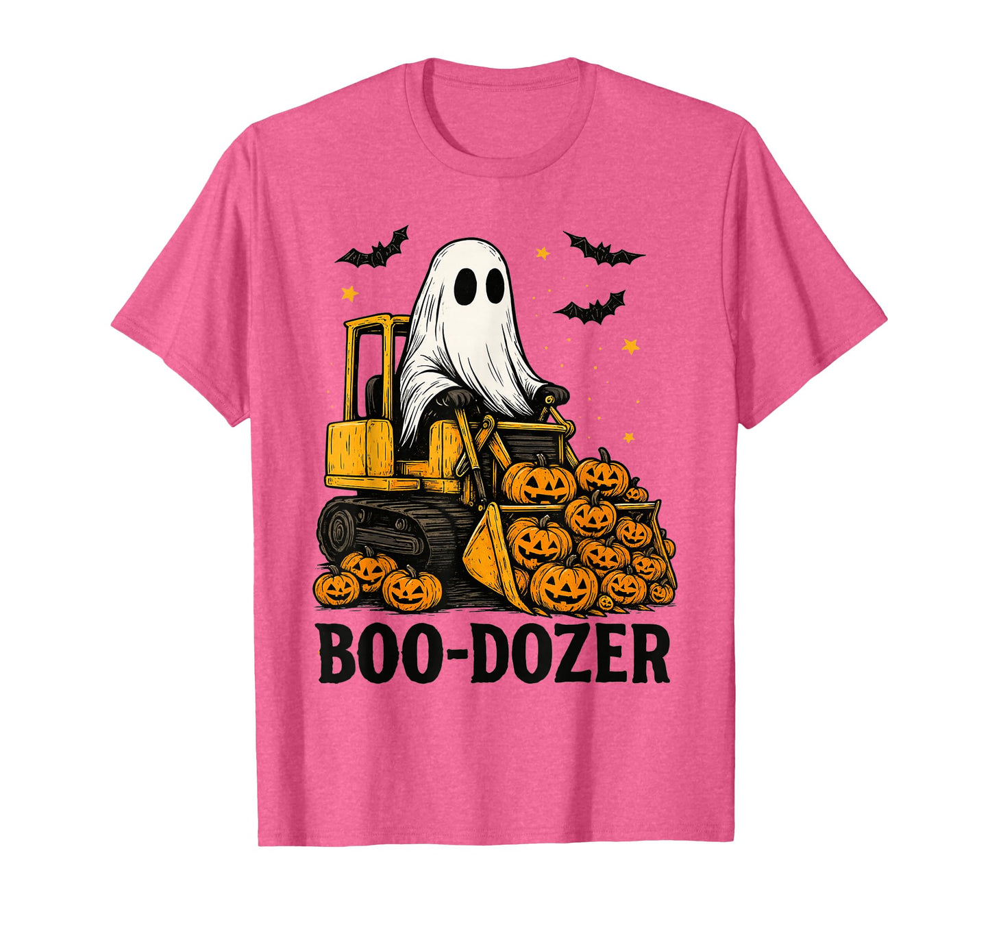 Funny Halloween Boo-Dozer Ghost Trucks Costume Party Kids T-Shirt