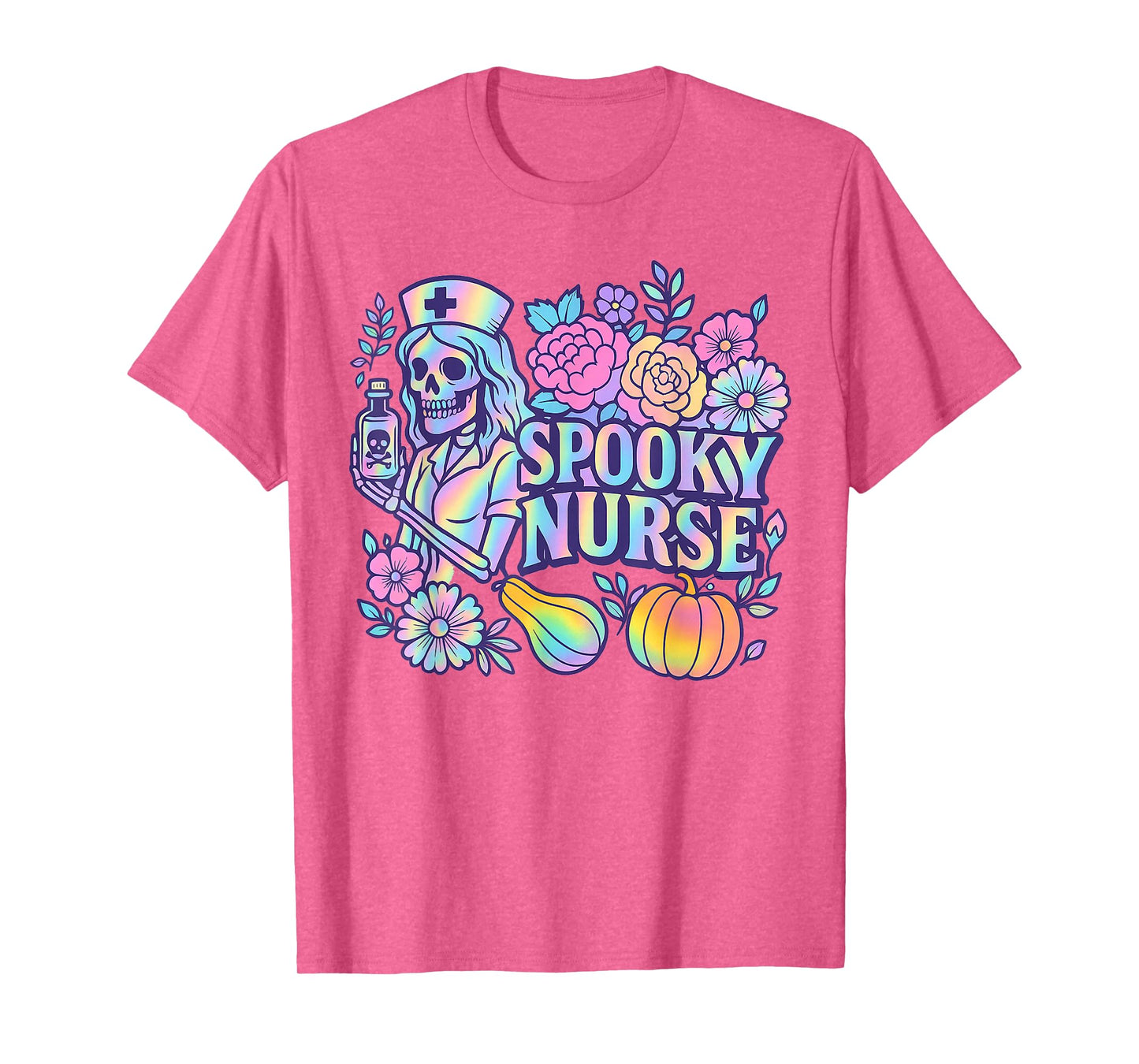 Spooky Nurse Halloween RN Nursing Skeleton Medical Student T-Shirt