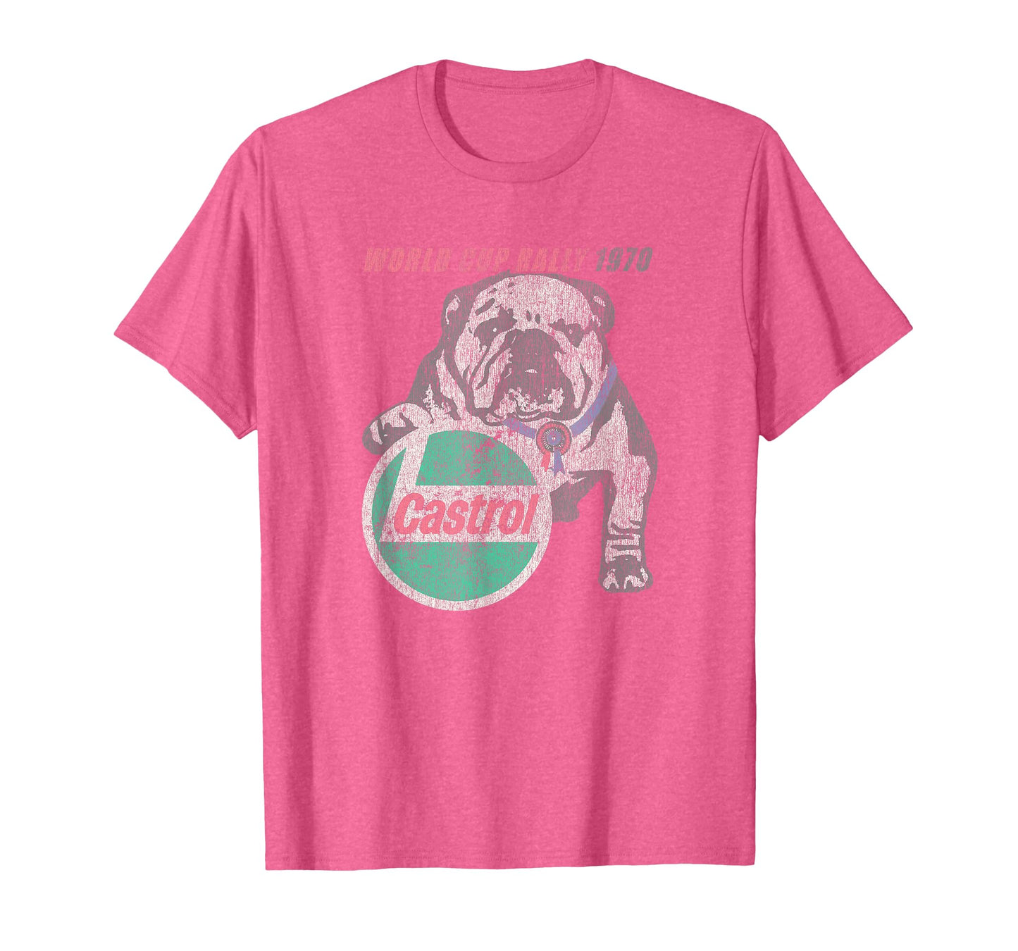 Castrol Vintage Logo T-Shirt - Men's Unisex Adults White Small Classic Fit Short Sleeve Crew Neck T-Shirt