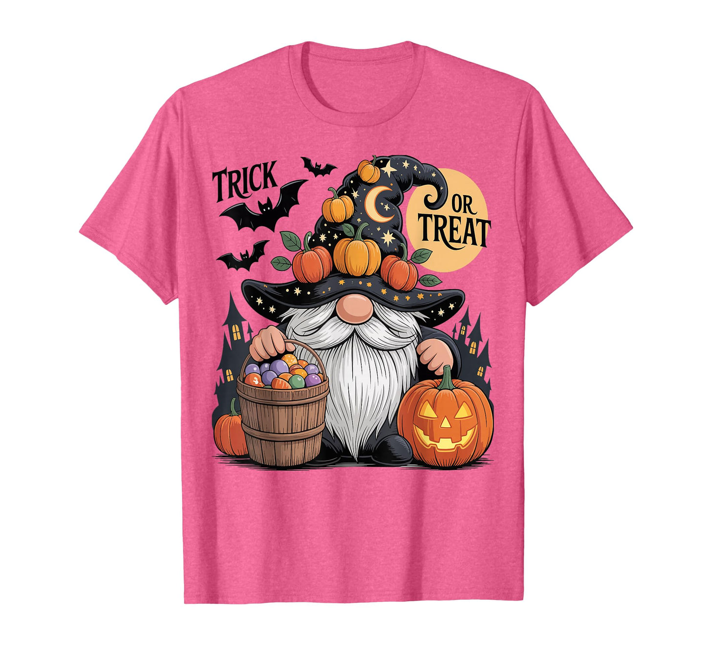 Trick or' Treat Halloween Gnome with Pumpkins T-Shirt