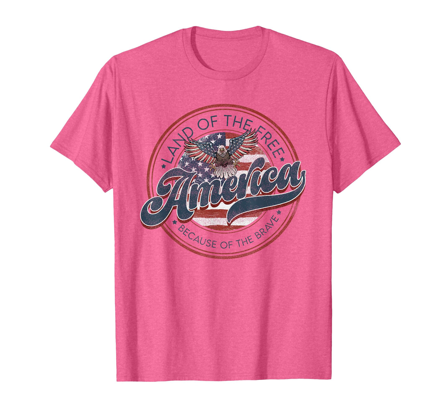 Vintage America Eagle Land of the Free Because of the Brave T-Shirt