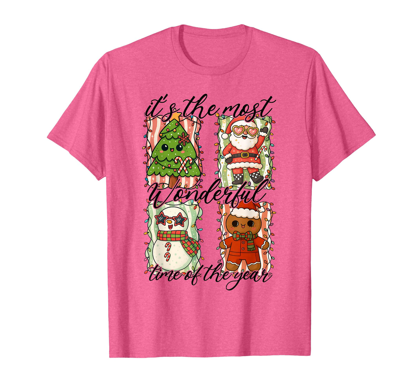 Retro Christmas Merry Christmas It's The Most Wonderful Time T-Shirt