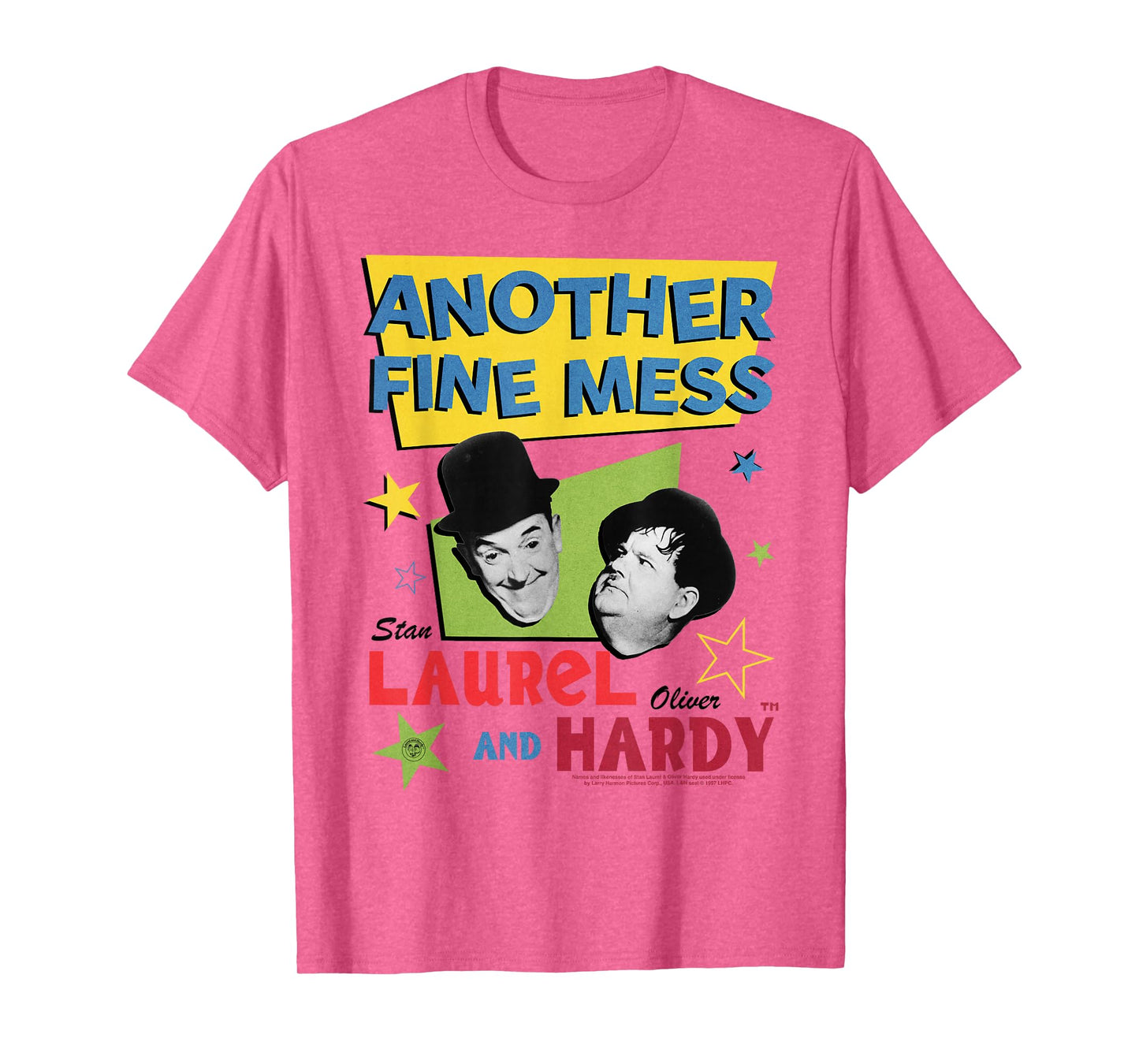 Laurel & Hardy Another Fine Mess Retro Stars Poster Art T-Shirt