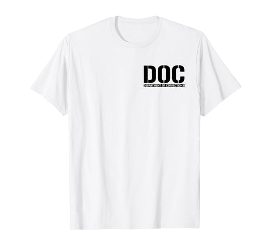 DOC DEPARTMENT OF CORRECTIONS INMATE OFFICER COSTUME TEE T-Shirt