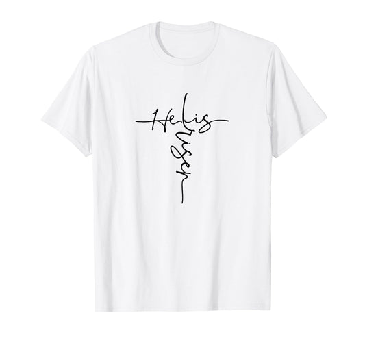 Easter | He is Risen Cross | Christian Apparel for Women T-Shirt