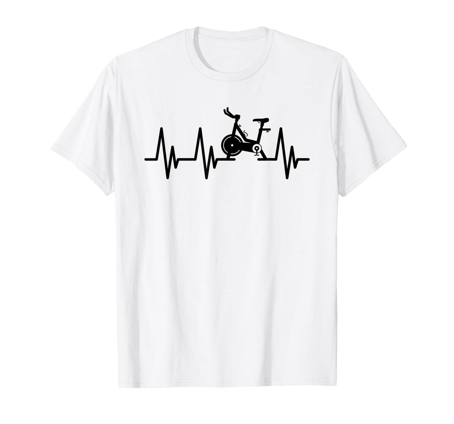 Love Spin Heartbeat Funny Gym Workout Fitness Spinning Class T-Shirt