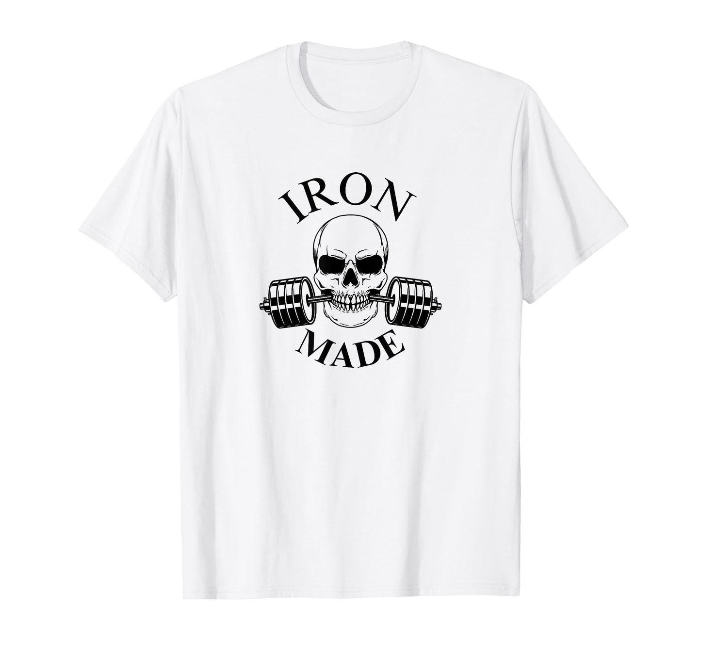 IRON MADE | SKULL with weights pump cover gym T-Shirt