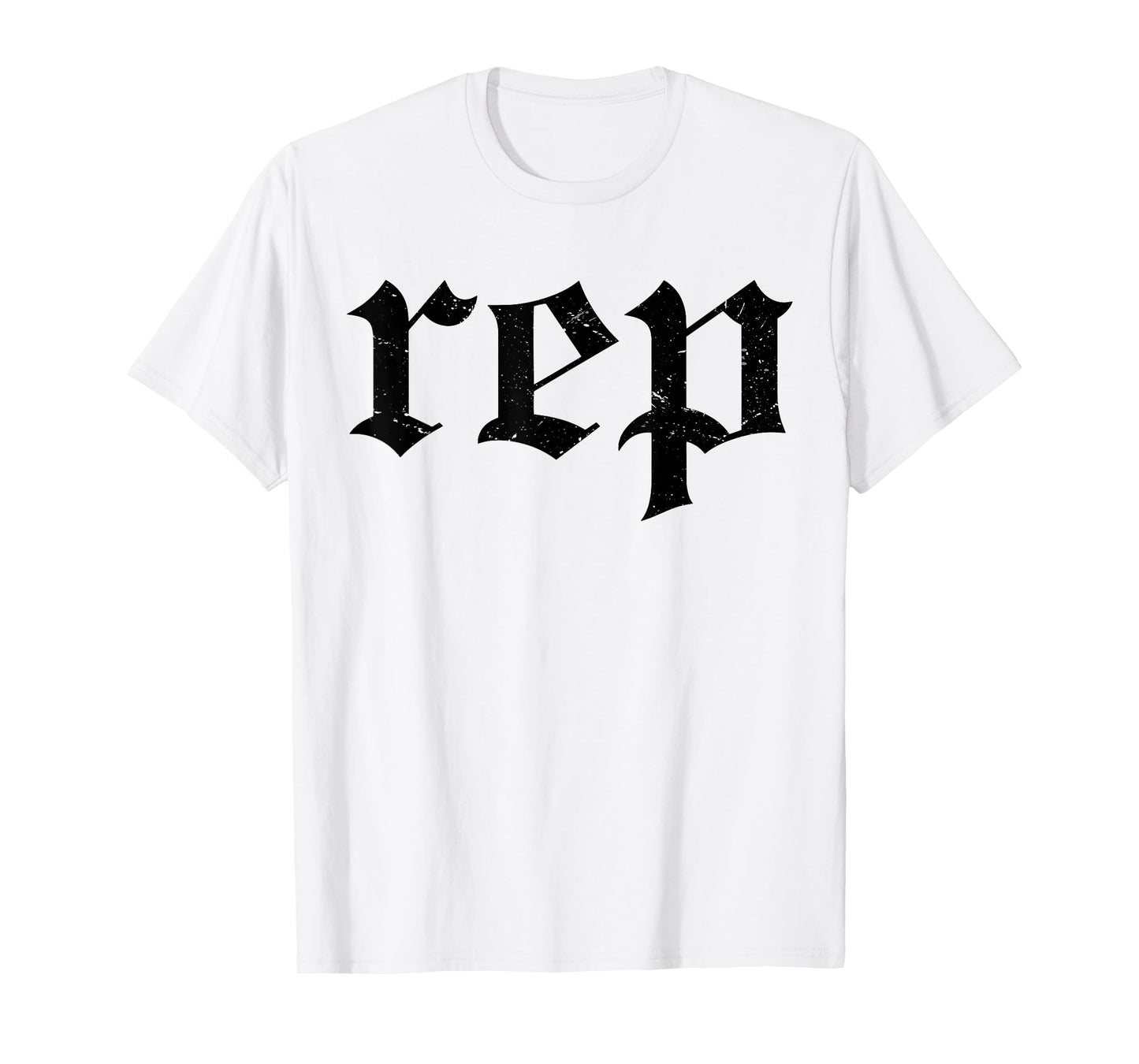 Vintage Distressed Effect Rep Expression T-Shirt