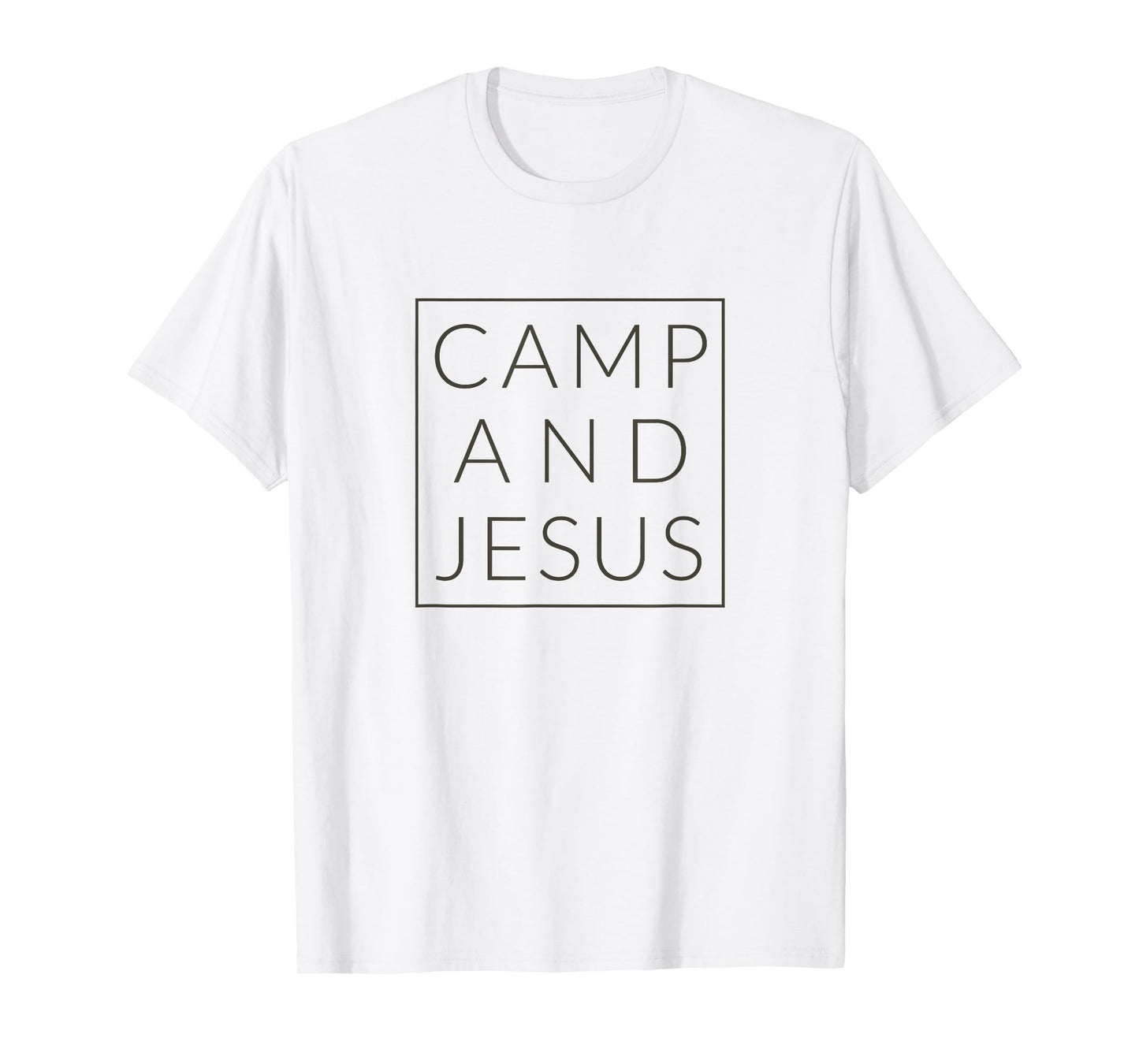 Camp and Jesus, Christian Minimal Camping Tee Shirt T-Shirt